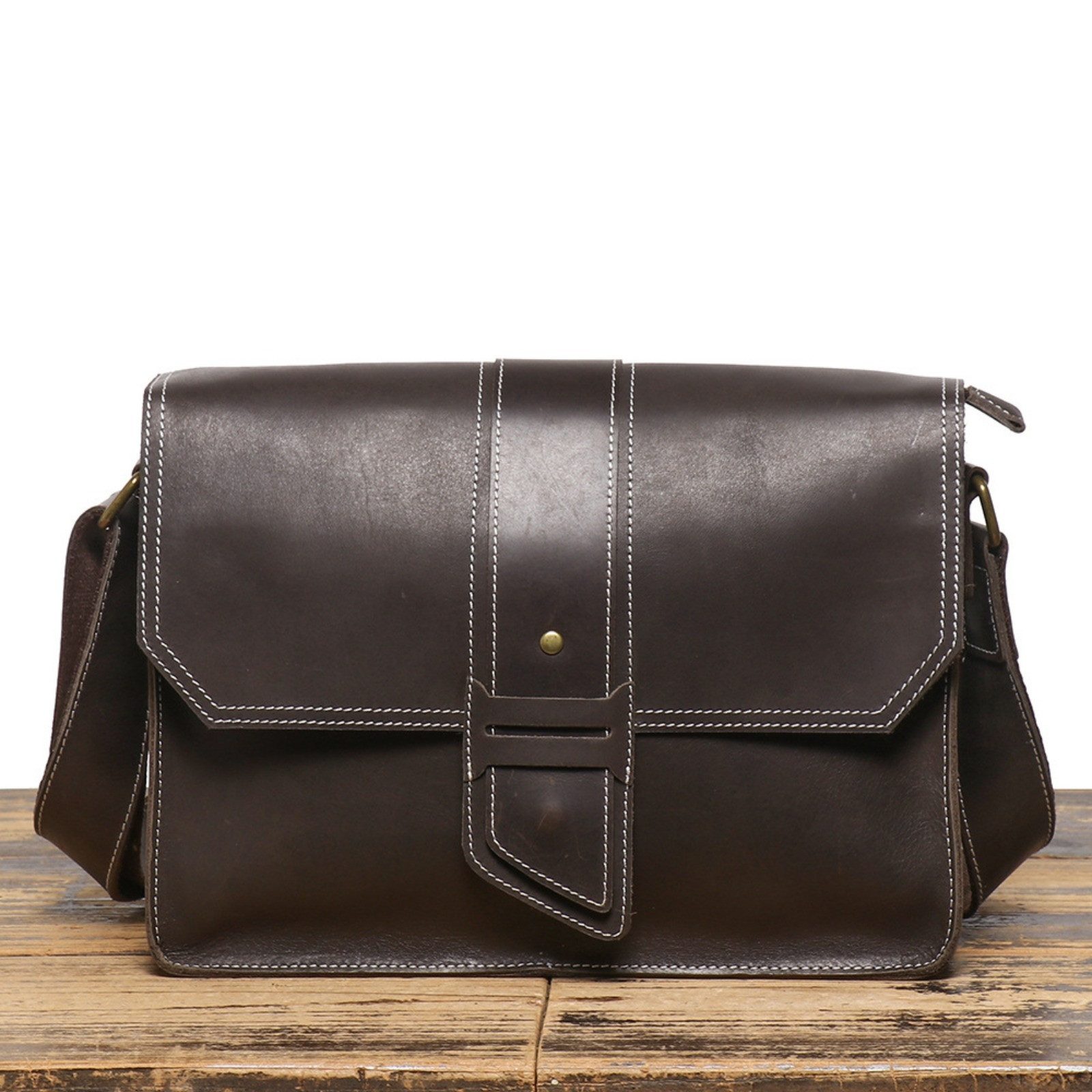 Umhängetasche Herren Leder Messenger Tasche Laptop Schultertasche Groß Umhängetasche