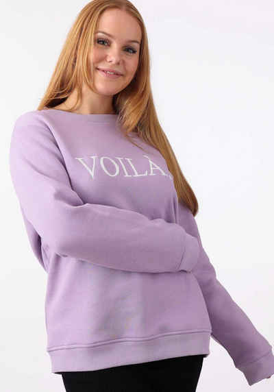 Zwillingsherz Sweatshirt Voilà mit Aufdruck, schlichtes Design