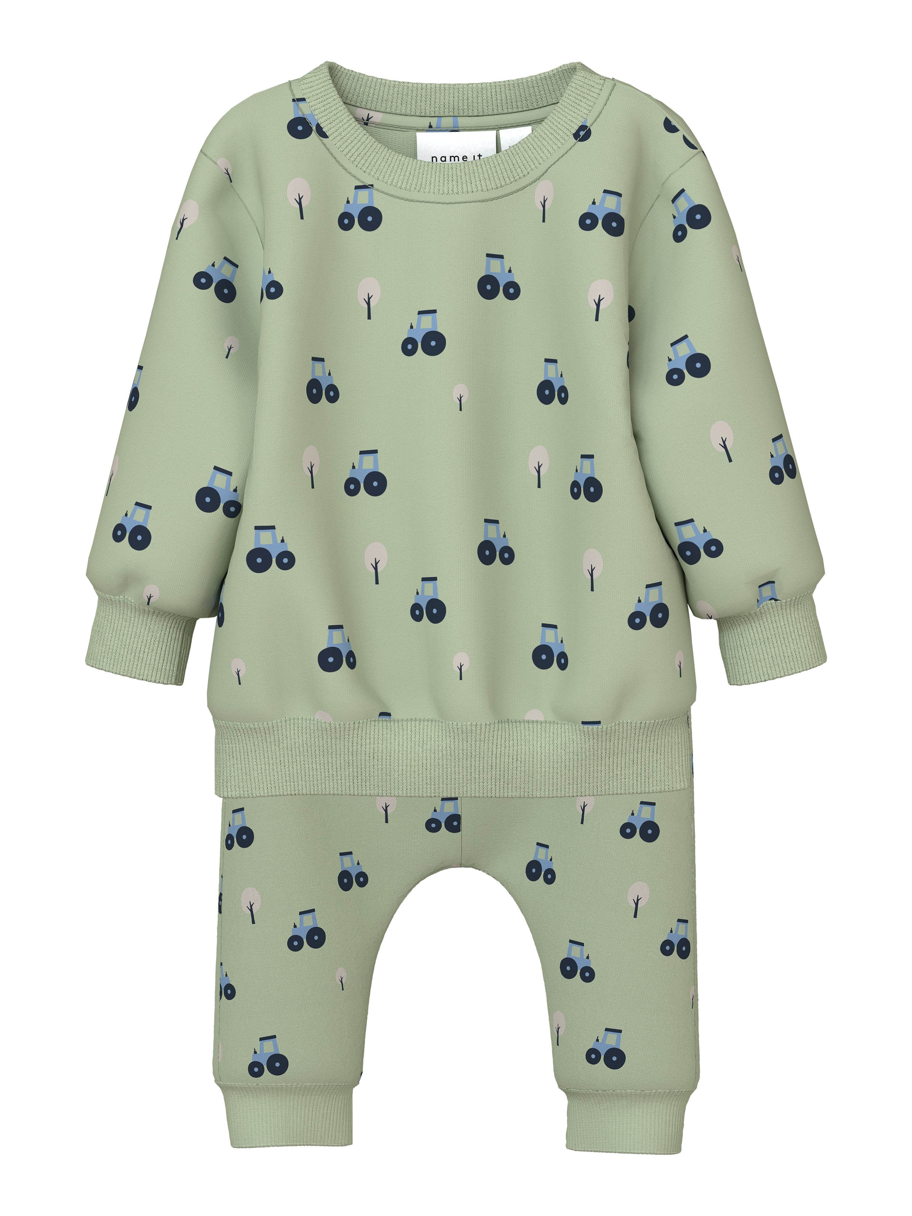 Name It Sweatshirt NBMVIMMER LS SWEAT BOX BRU SET (Set) mit passender Sweathose