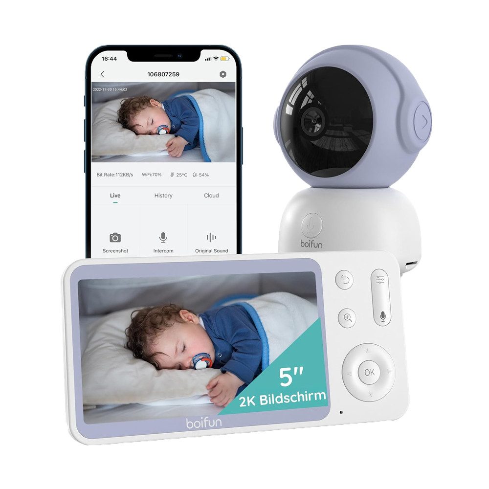 Video-Babyphone Babyphone 720P mit Kamera 5 Zoll Baby Monitor