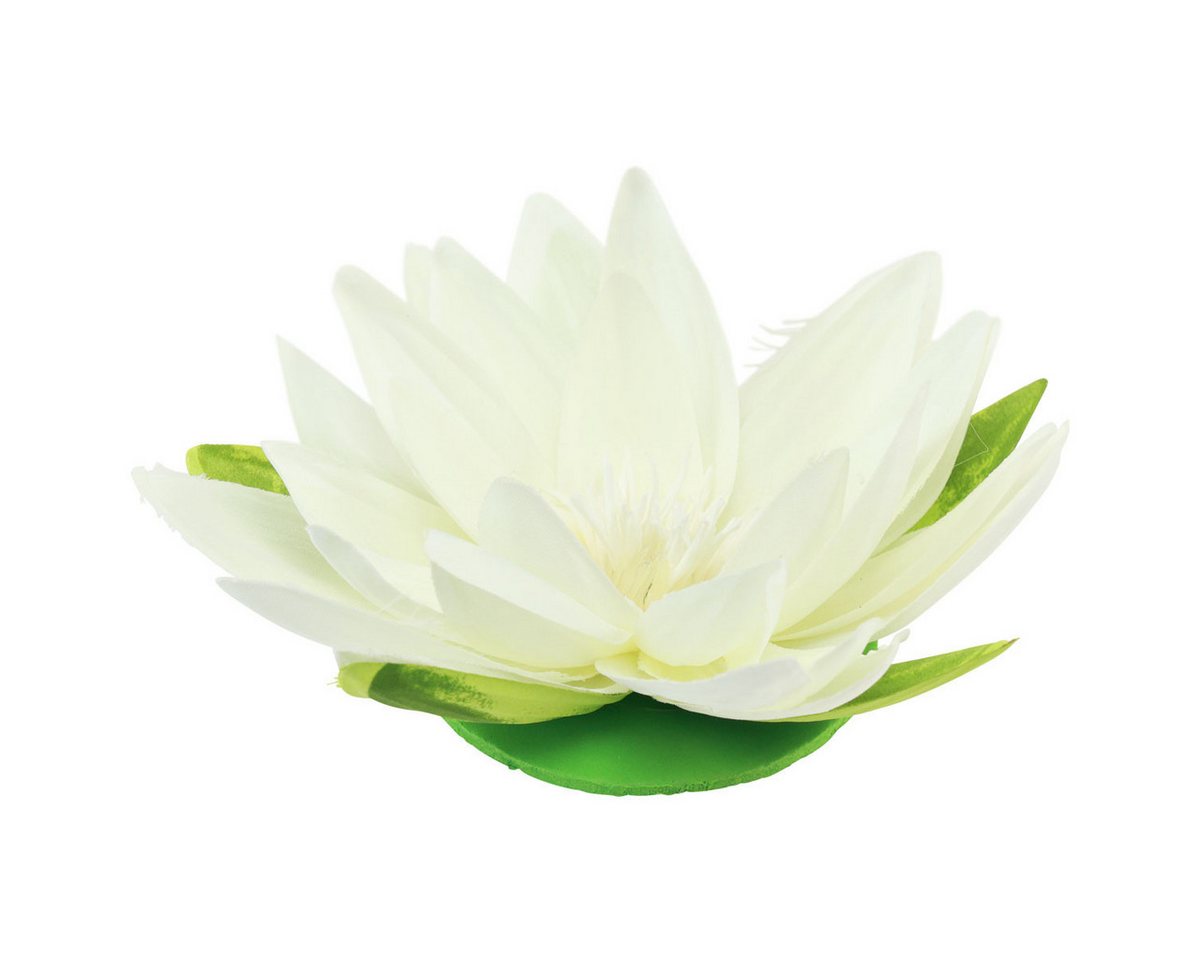 Kunstblume Künstliche Schwimmblume Seerose für Tischdeko und Teich, 2 Stück, Florists Products, Höhe 5.5 cm
