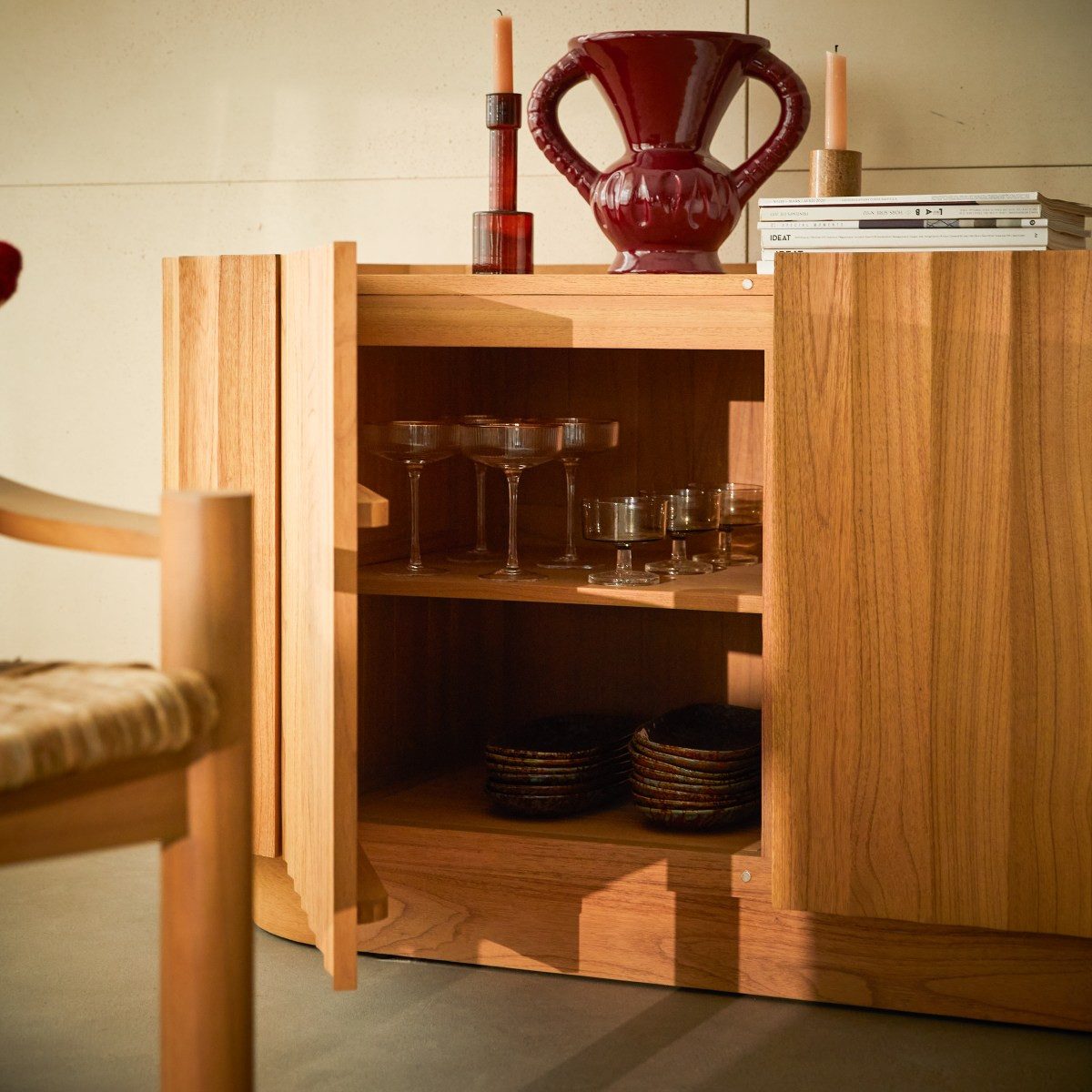 Tikamoon Sideboard Sideboard Andréa aus massivem Mindiholz, 150 cm