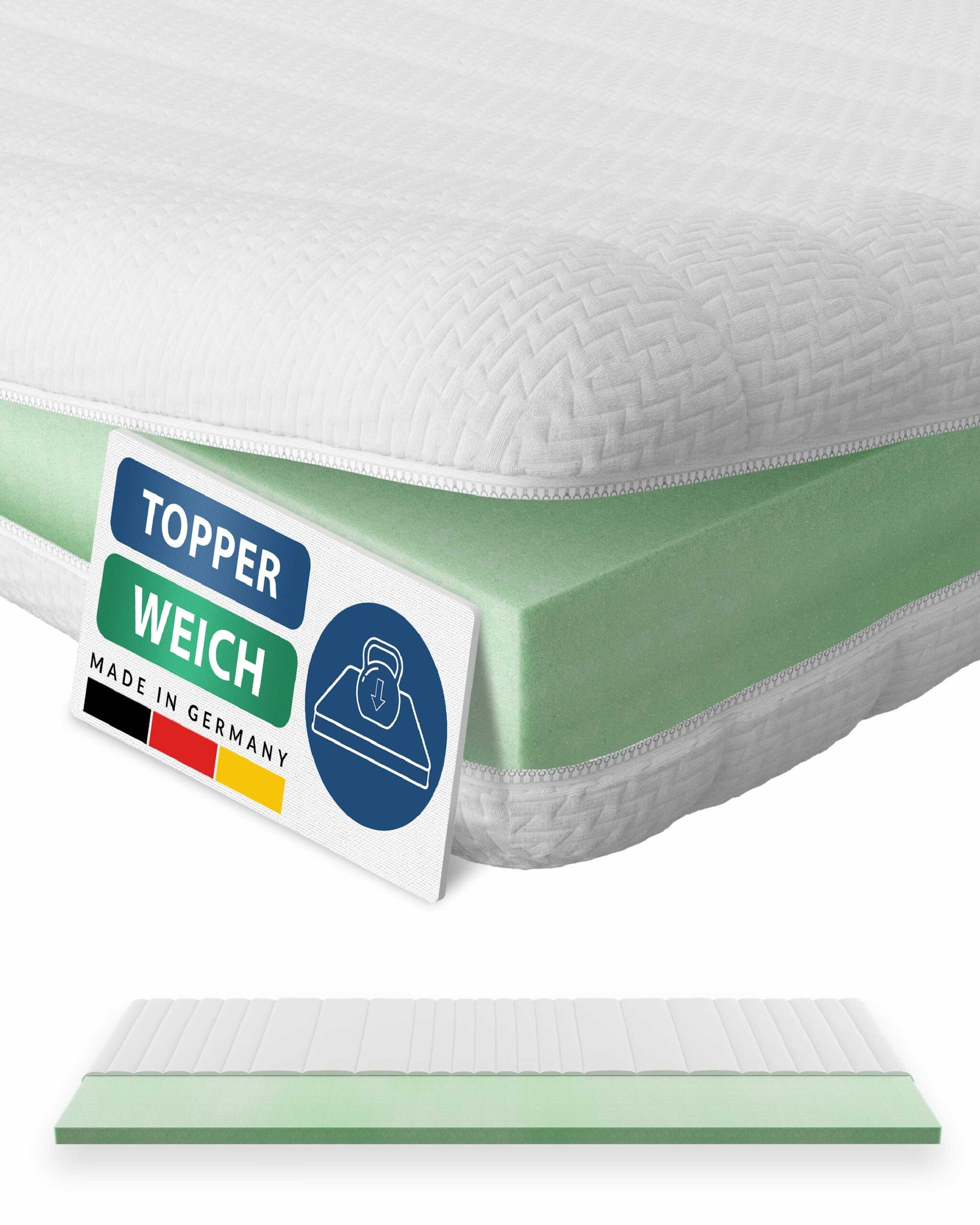 AM Qualitätsmatratzen, Topper weich, Komfortschaumtopper H2, günstig online kaufen