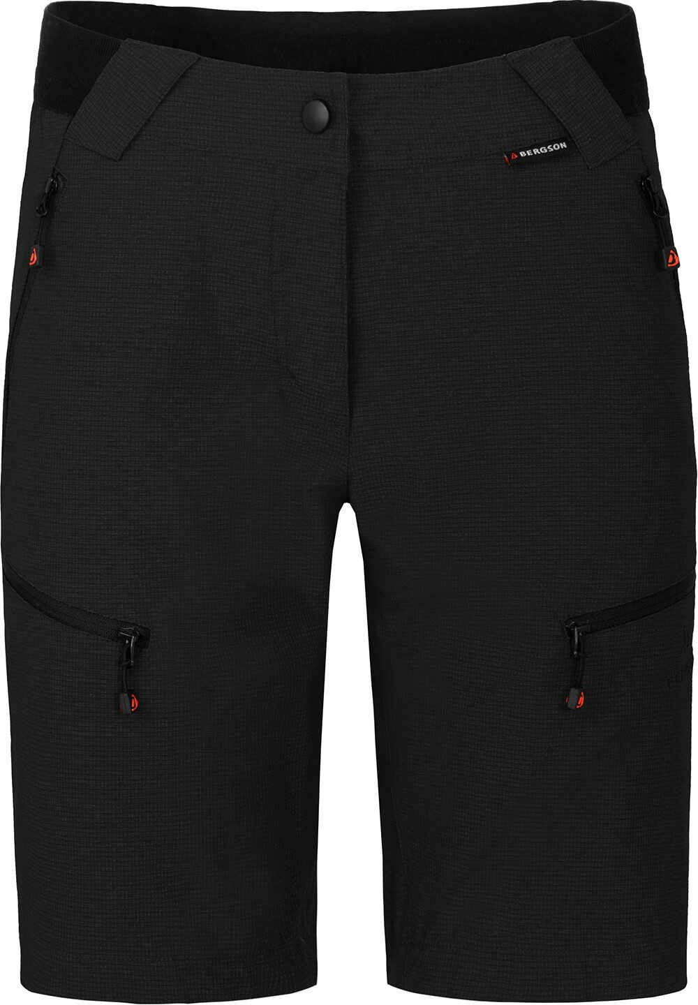 Bergson Outdoorhose PORI Bermuda Damen Wandershorts, robust, elastisch, Стандартные размеры, schwarz