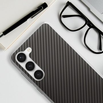 DeinDesign Handyhülle Metallic Look Muster Carbon Carbon, Samsung Galaxy S23 Silikon Hülle Bumper Case Handy Schutzhülle