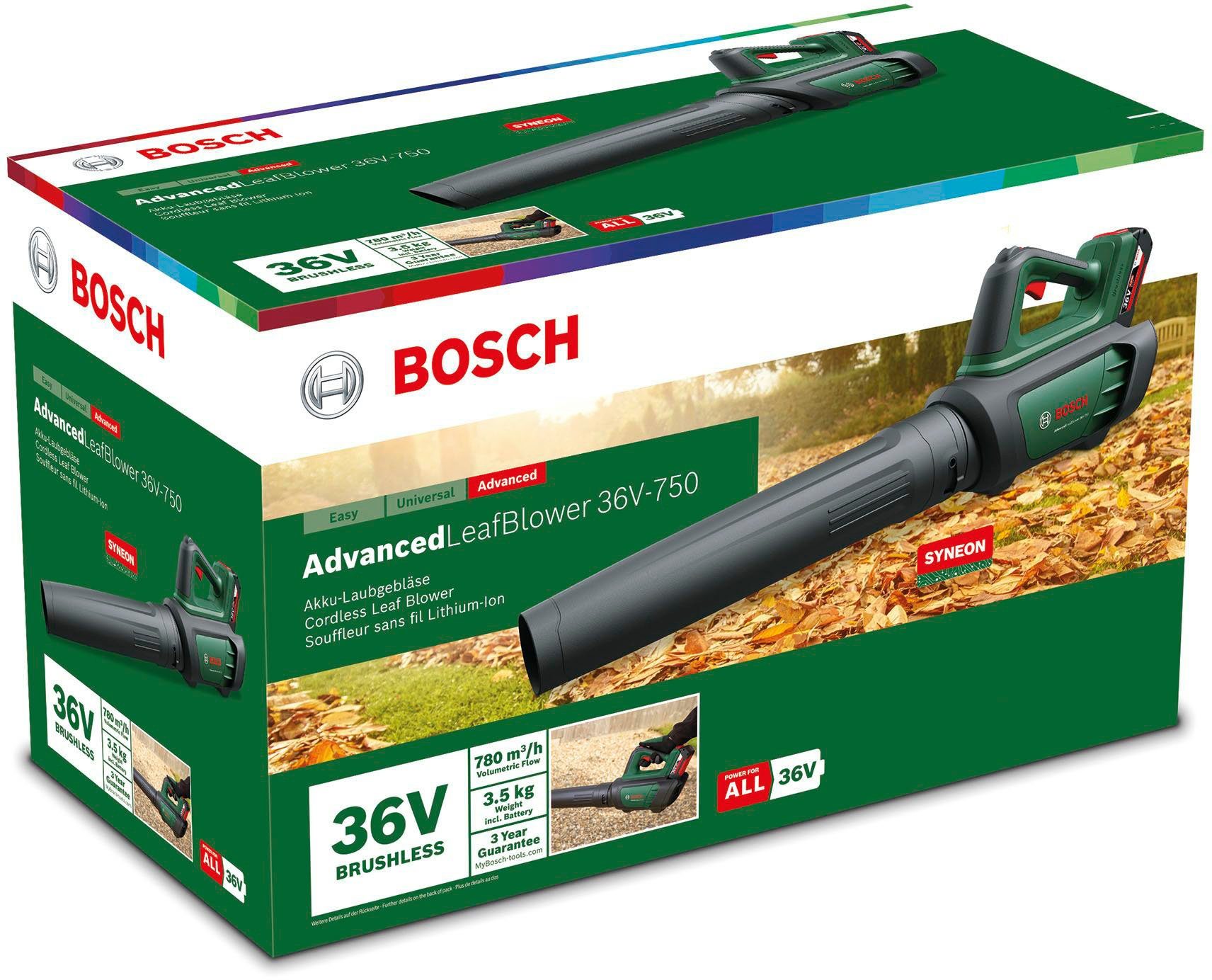 Bosch Home & Garden Akku-Laubbläser AdvancedLeafBlower 36V-750, mit Akku 36V/2,0 Ah und Ladegerät – Bild 4 von 5