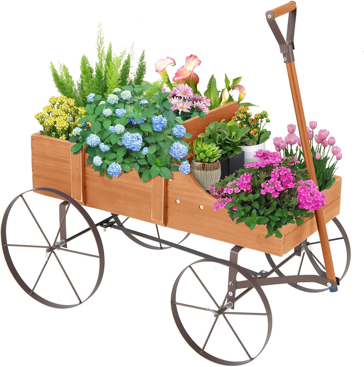 KOMFOTTEU Blumenständer Blumenwagen, 2 separate Blumenregale,Tragkraft günstig online kaufen
