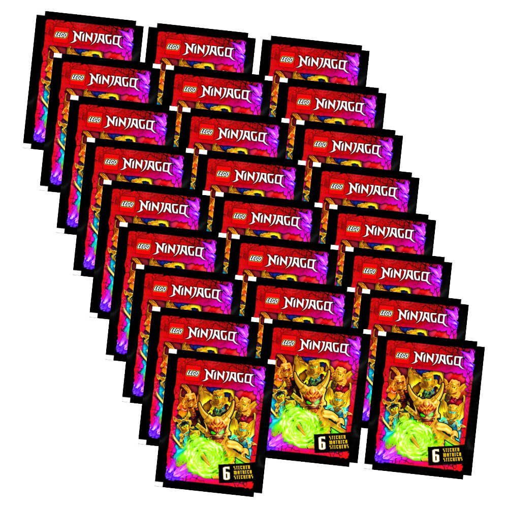 Blue Ocean Sticker Lego Ninjago Sticker - Crystalized 2023 - Sammelsticker - 25 Tüten, (Set), Ninjago Crystalized Sticker - 25 Tüten Sammelsticker