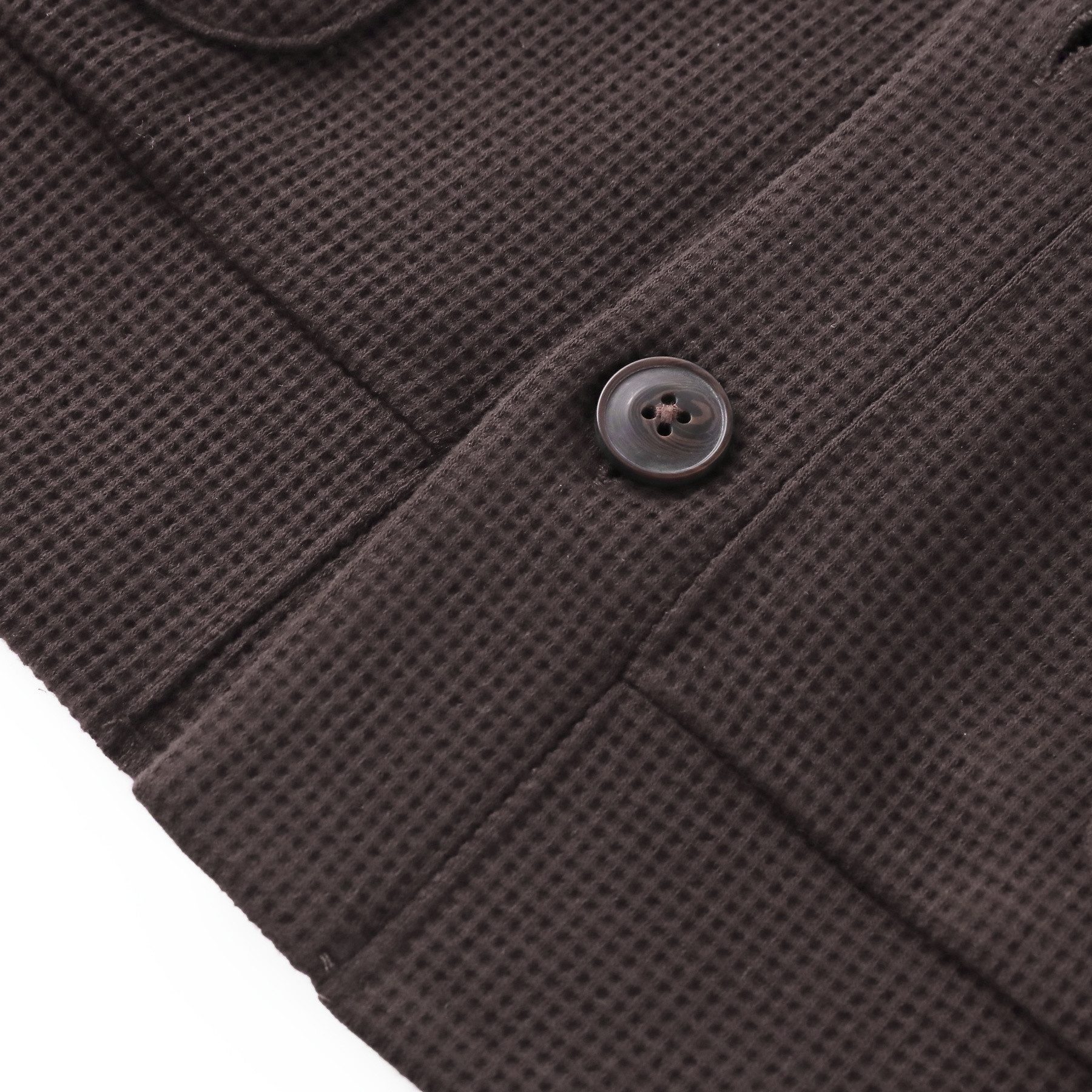 Allthemen Strickweste Herren ärmellose Strickweste mit V-Ausschnitt Waffelmuster, Taschen – Bild 5 von 5