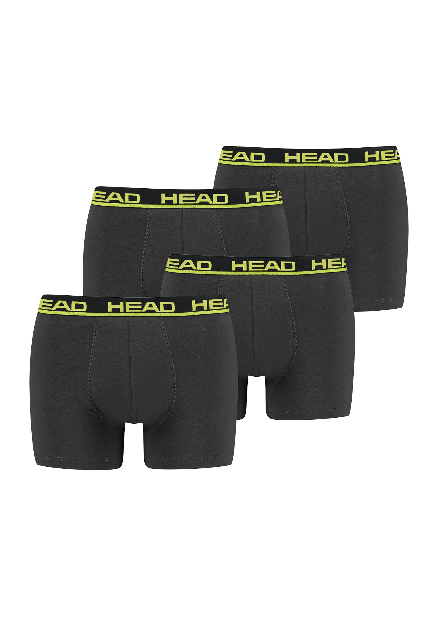 Head Boxershorts Head Basic Boxer 4P (Spar-Set, 4-St., 4er-Pack) 009 - Phantom / Lime