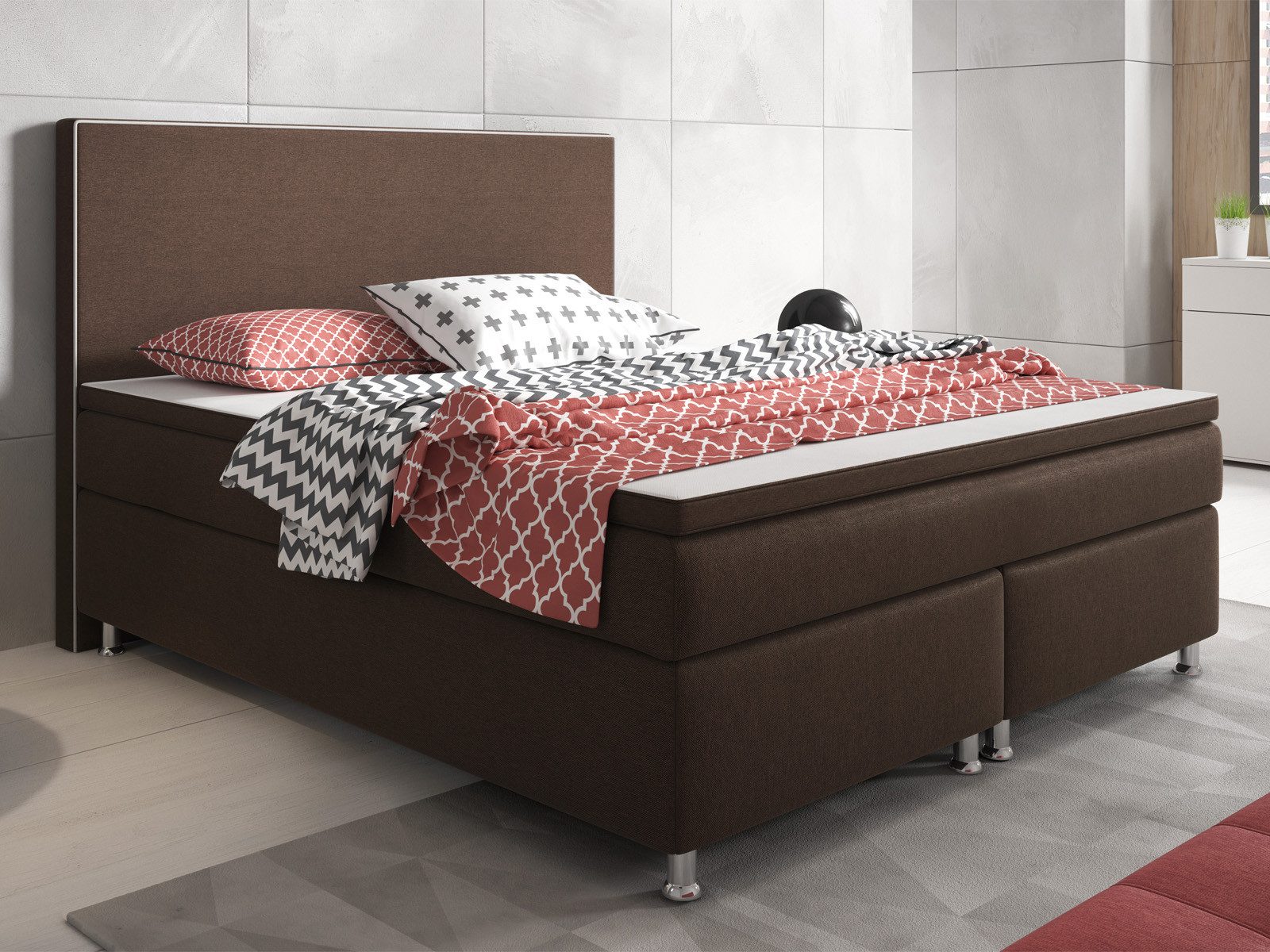 inter Boxspringbett King S 180x200 cm 7 Zonen Taschenfederkern Matratze ink günstig online kaufen
