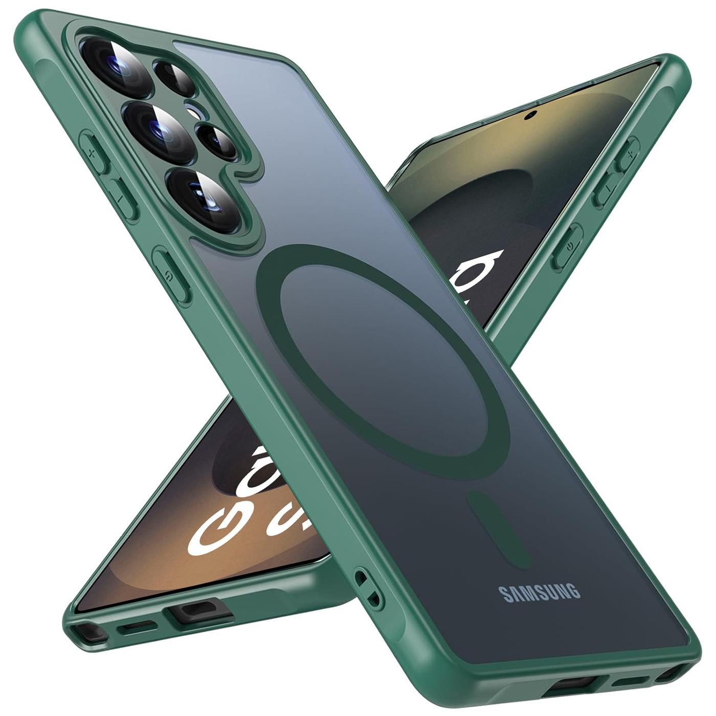 CoolGadget Handyhülle Magnet-Hülle für Samsung Galaxy S25 Ultra Schutzhülle magnetisch 6,9 Zoll, Hülle Matt Stoßfest kompatibel mit QI-Laden Zubehör Kameraschutz Case