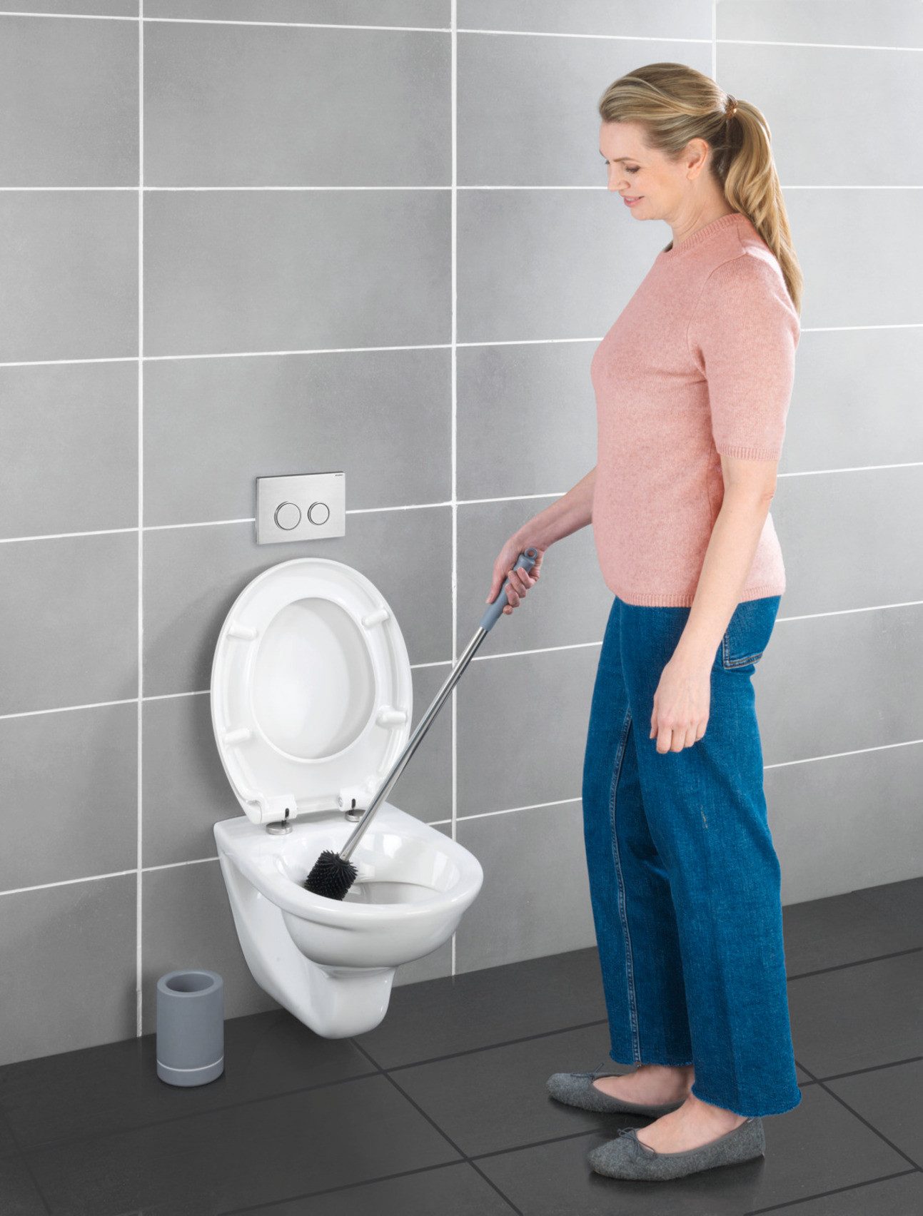 Maximex WC-Reinigungsbürste WC-Hygiene Bürste extra lang, (1-tlg), Extra Lang – Bild 5 von 5
