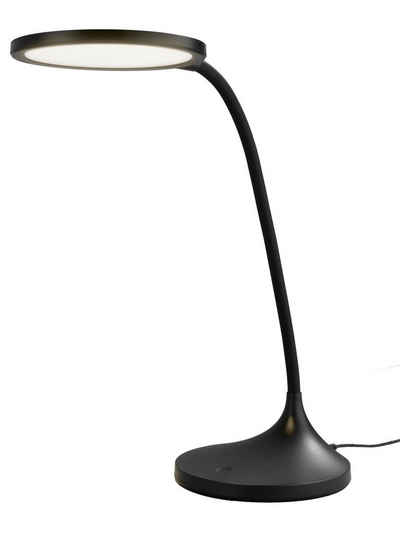 casa NOVA LED Schreibtischlampe BRIGHT, 1-flammig, H 60 cm, Schwarz, Kunststoff, Dimmfunktion, LED fest integriert, Neutralweiß, Touchsensor, Verstellbar