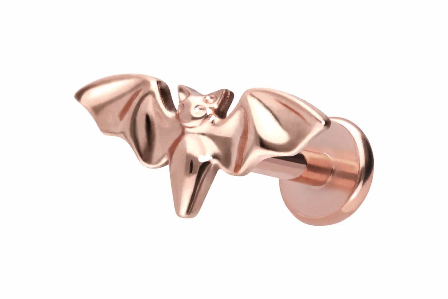 PIERCINGLINE Piercing-Set Titan Labret mit Push Fit FLEDERMAUS (Labrets, 1-tlg)