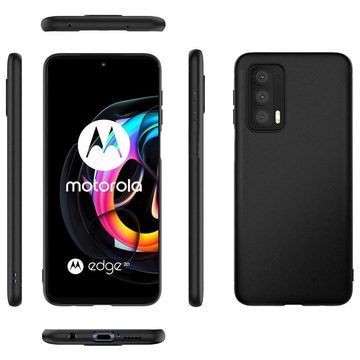 CoolGadget Handyhülle Black Series Handy Hülle für Motorola Edge 20 6,7 Zoll, Edle Silikon Schlicht Robust Schutzhülle für Motorola Edge 20 Hülle