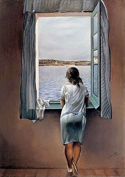 Close Up Kunstdruck Salvador Dali Kunstdruck Woman At The Window 60 x 80 cm