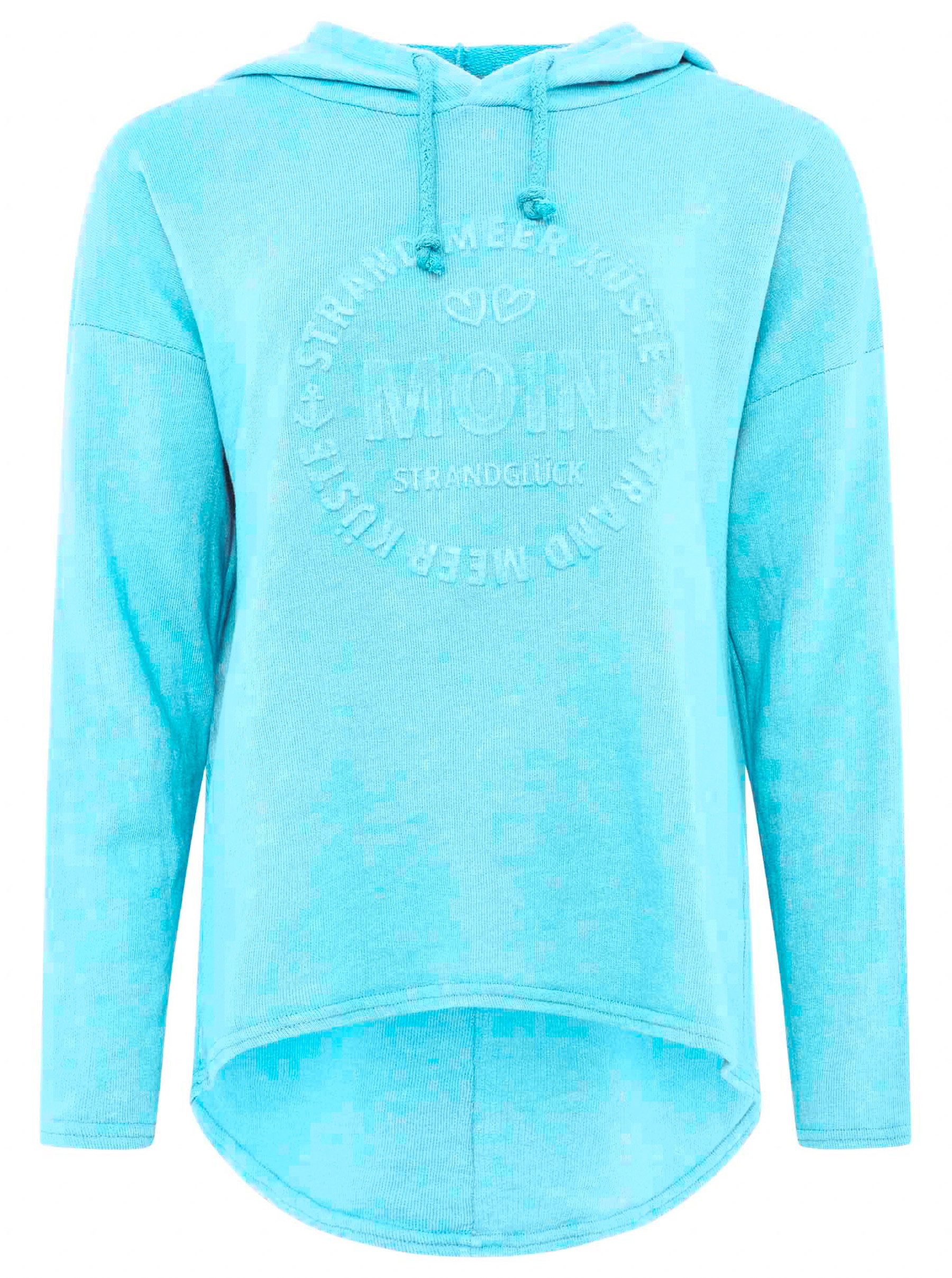 Zwillingsherz Hoodie "Moin" Kapuze, Kordelzug, Langarm, maritimer Schriftzug – Bild 2 von 5