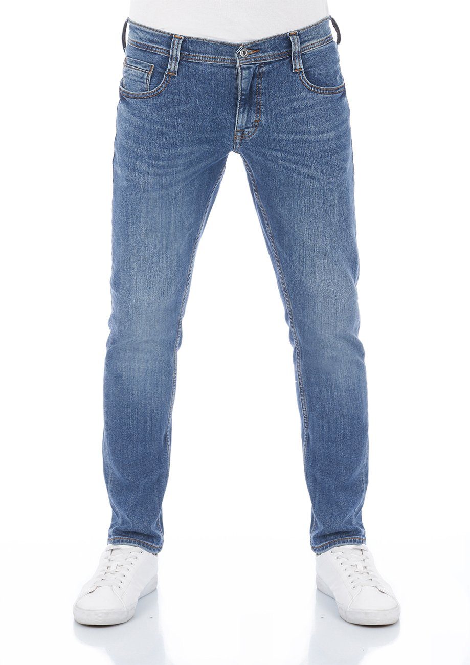 Denim Oregon MUSTANG mit Medium Herren Hose Jeanshose Denim Fit Stretch (313) Tapered Blue Tapered-fit-Jeans