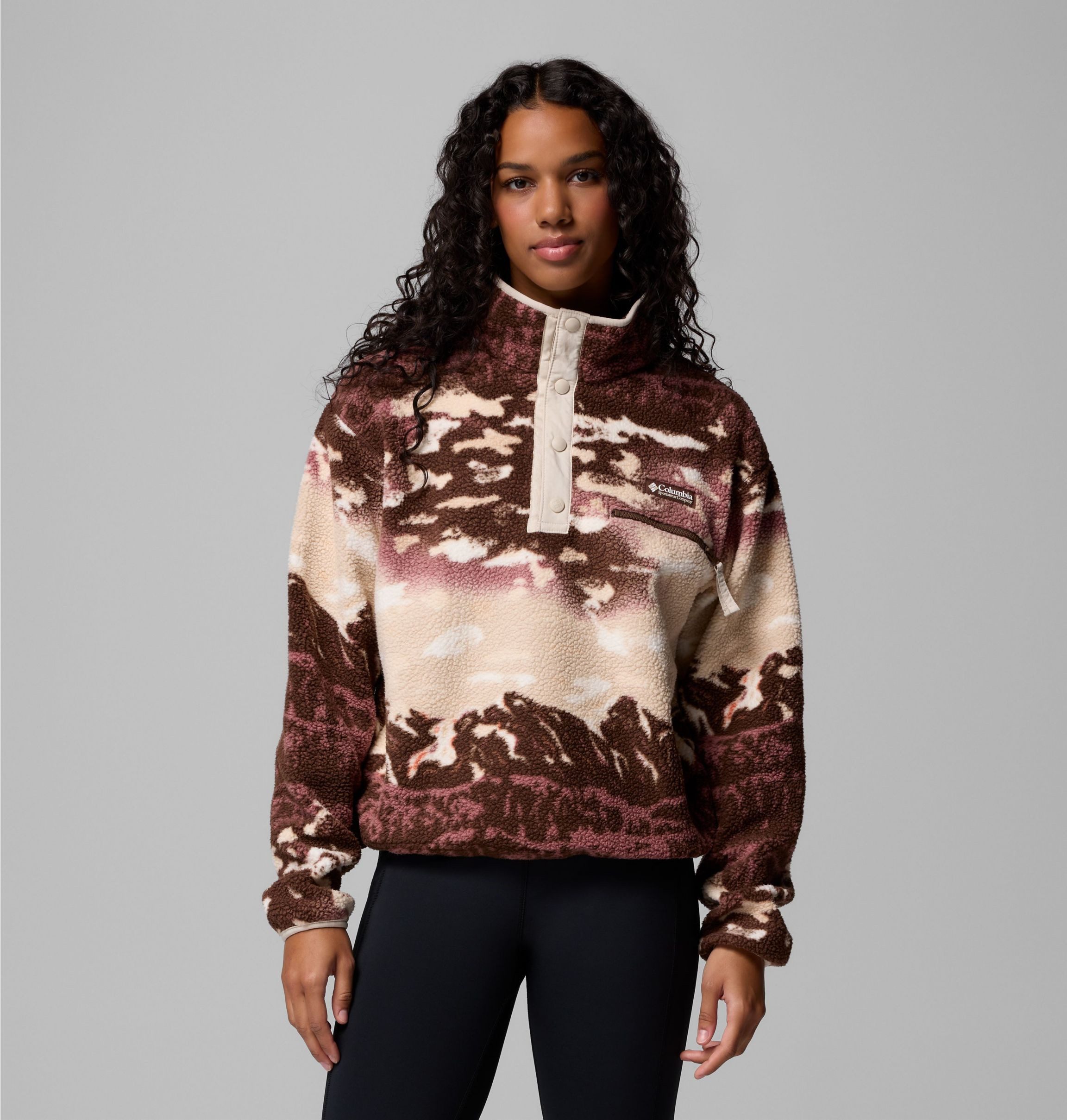 Columbia Fleecepullover Helvetia II Printed Cropped Half Sn TOBACCO SISTERS günstig online kaufen