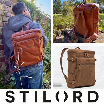 STILORD Notebookrucksack "Alvar" Businessrucksack Herren und Damen Leder