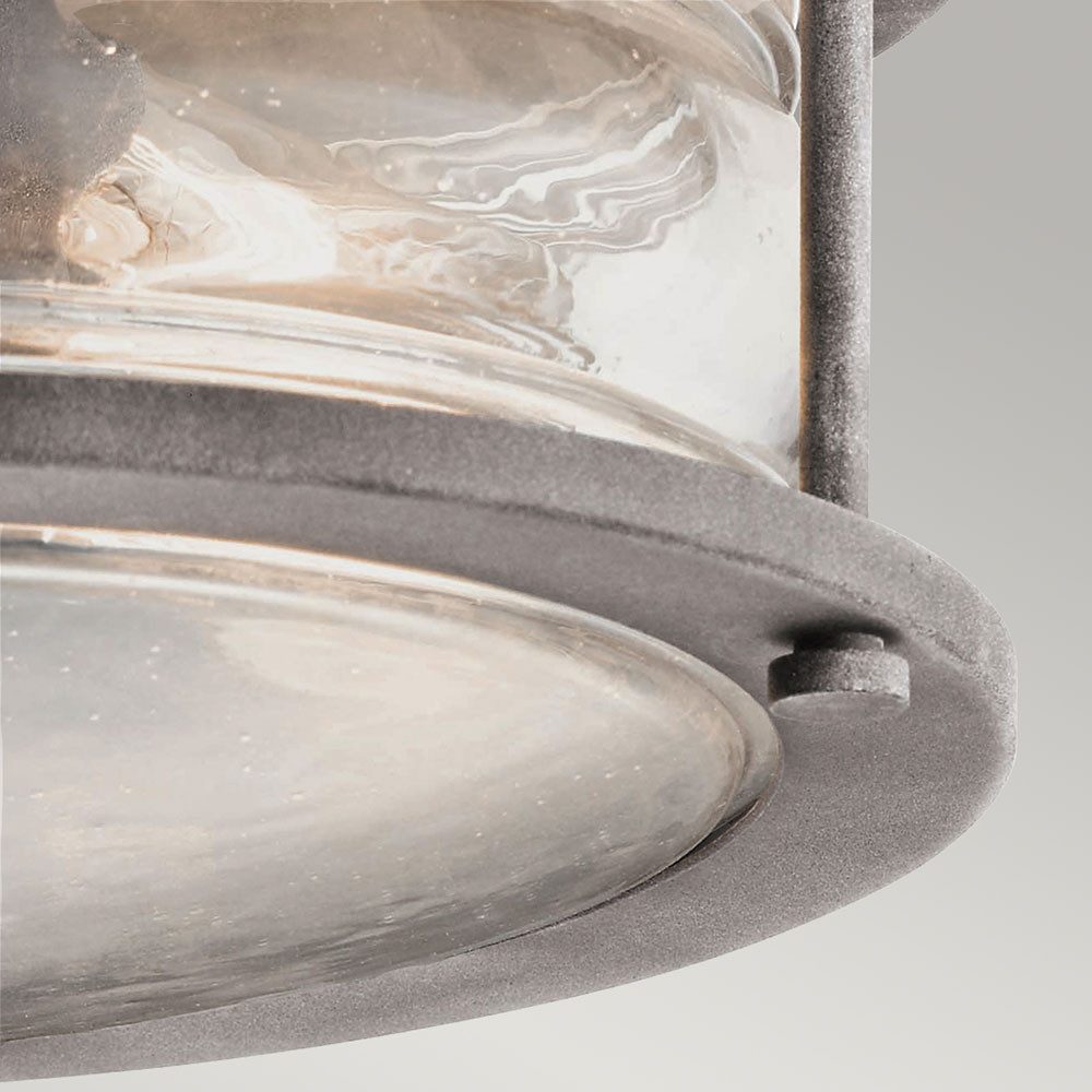 Elstead LIGHTING Außen-Deckenleuchte, Leuchtmittel nicht inklusive, Außenleuchte Deckenleuchte Stahl Glas D 30,5 cm 1 Flammig Vordach