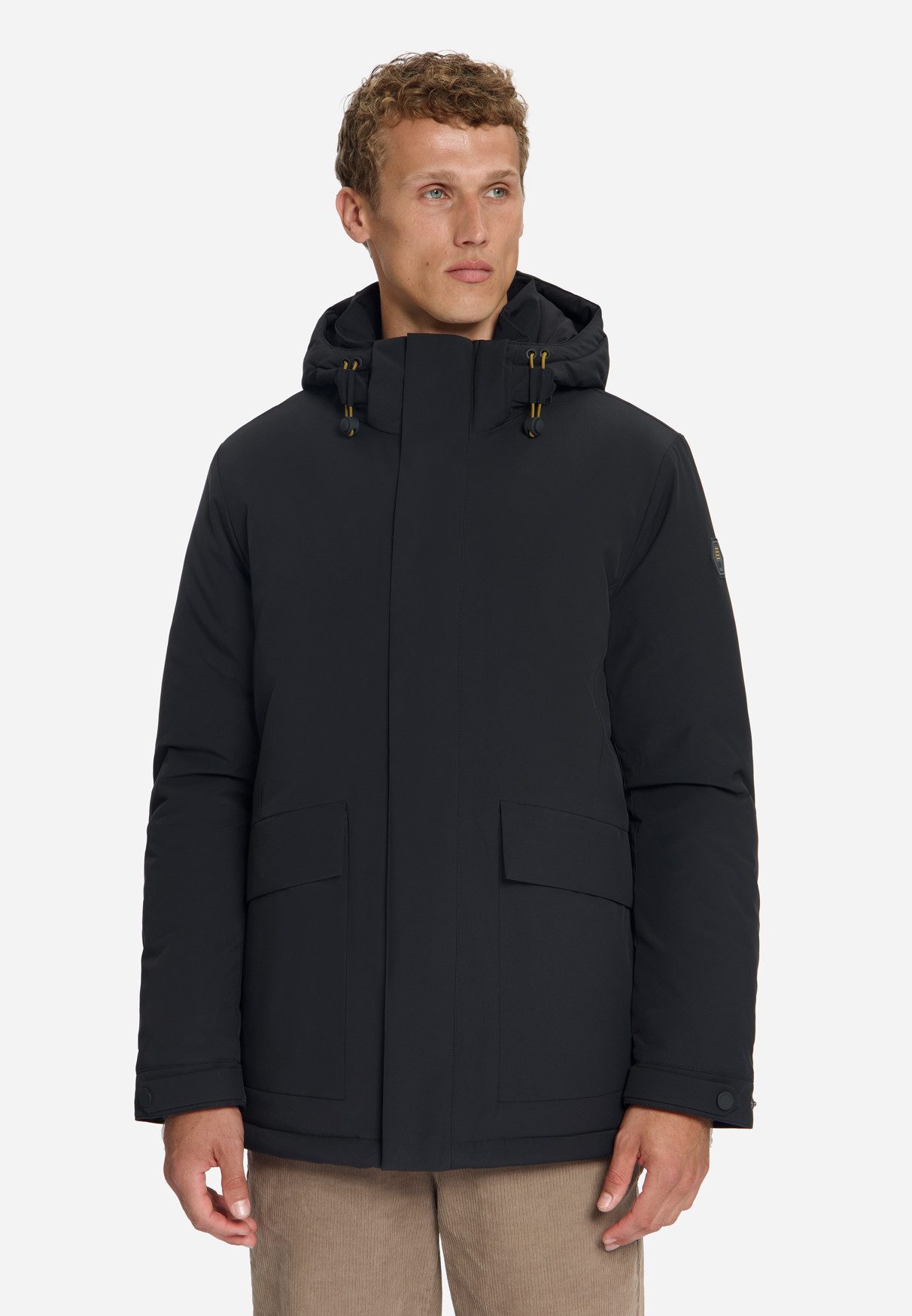 NO EXCESS Funktionsjacke - Wasserabweisender Winterparka mit abnehmbarer Kapuze für Herren