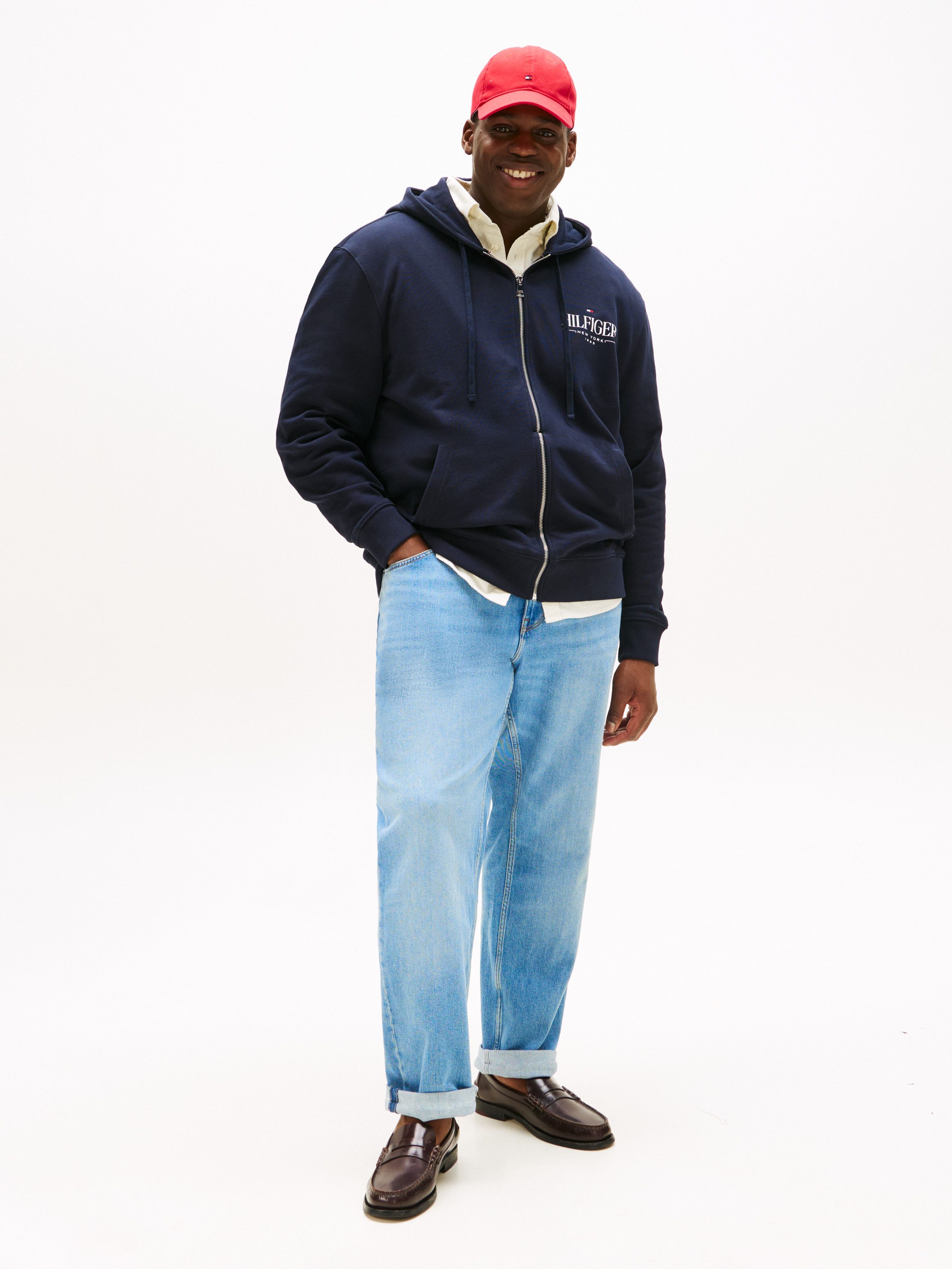 Tommy Hilfiger Big & Tall Kapuzensweatjacke BT-HILFIGER STACKED HOODED ZIP- günstig online kaufen