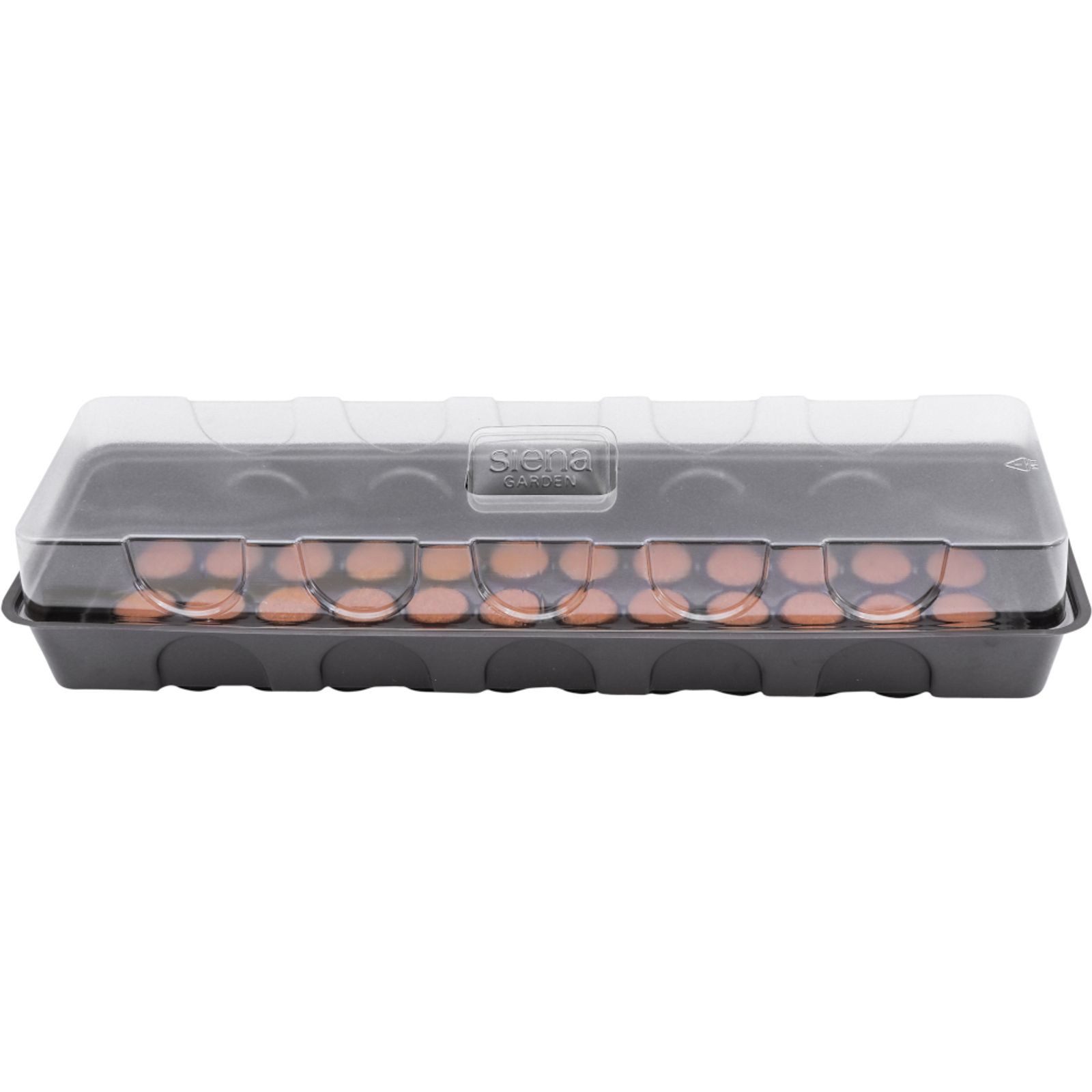 Siena Garden Blumenkasten Gewächshaus 53×15 cm inkl 36 Quelltabs für Kräuter und Pflanzenanzucht