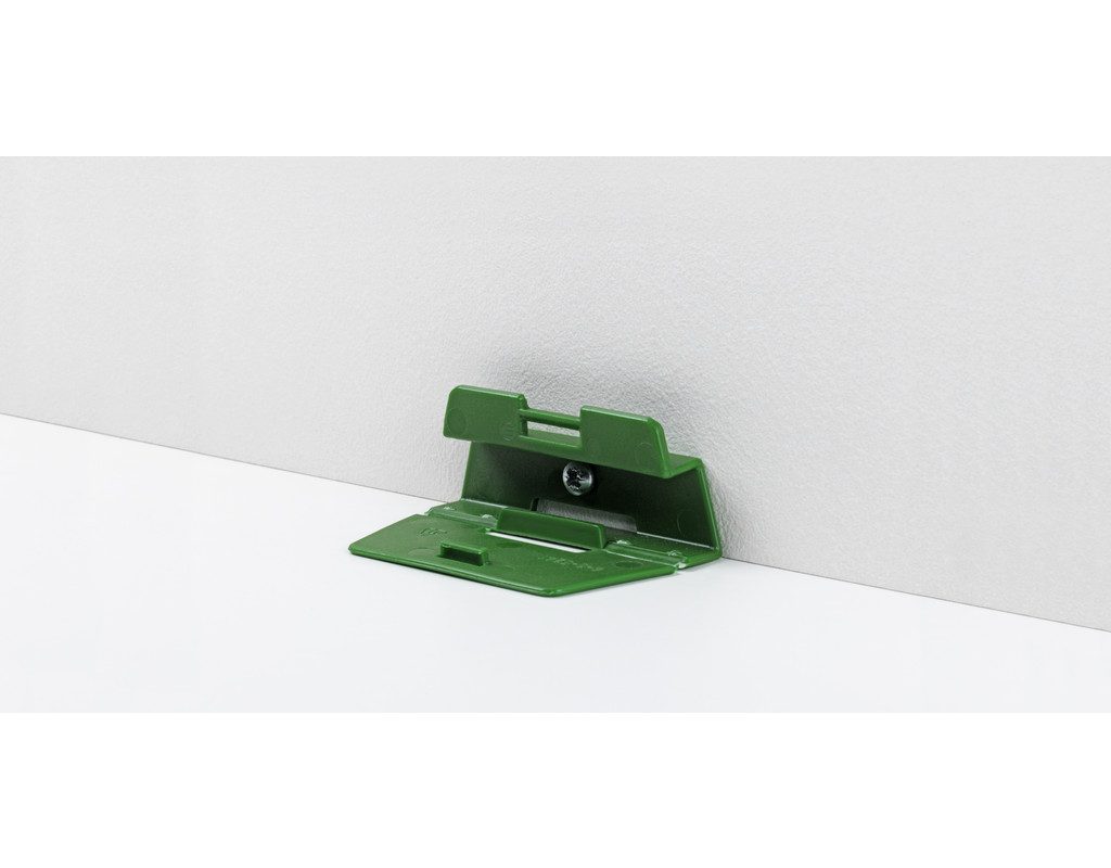 PARADOR Sockelleisten-Endkappe 24 Sockelleisten-Clips für SL 2 + Dübel + Schrauben