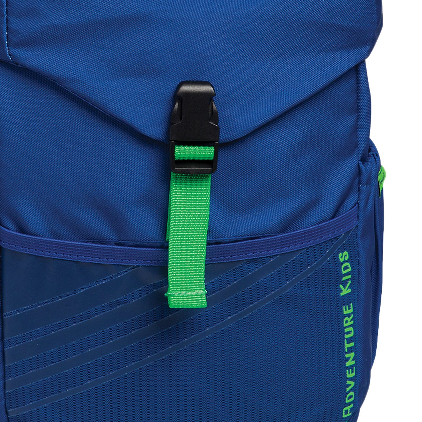 fabrizio® Rucksack Fabrizio Go Green Kinderrucksack, Kinderrucksack Polyester, recycelt, blau, grün ca. 27cm hoch, Adventur