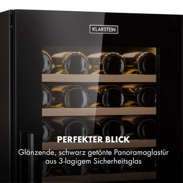 Klarstein Weinkühlschrank Barossa 77 Duo, für 77 Standardflaschen á 0,75l,2 Zonen Wein Flaschenkühlschrank Weintemperierschrank Kühlschrank