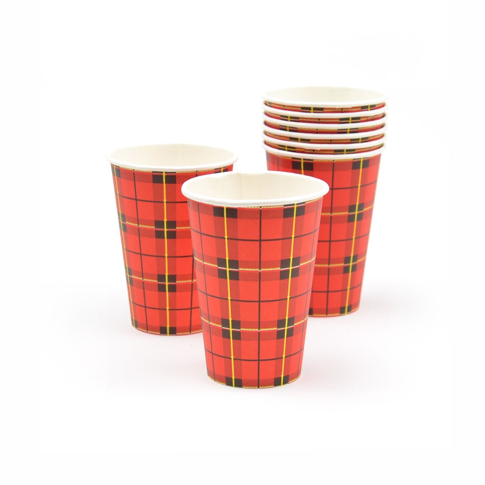 Coffee-to-go-Becher 500 Stück Kaffeebecher TO GO aus Papier (70 mm), 180 ml / 7,5 oz, rot, Trinkbecher, Pappbecher für Heißgetränke geeignet