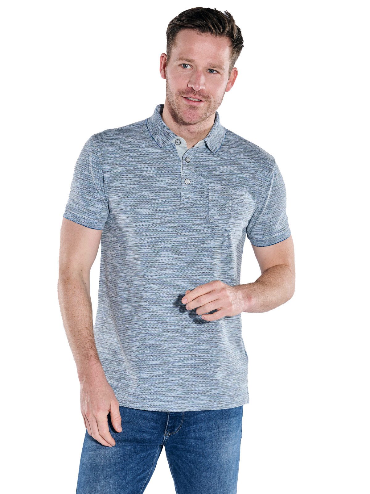 Poloshirt Herren Polo-Shirt regular, Silbergrau