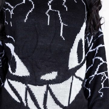 Heartless Sweatshirt Sinister Grin Strickpulli Gothic Katze Punk Grinsen Kitty Cat
