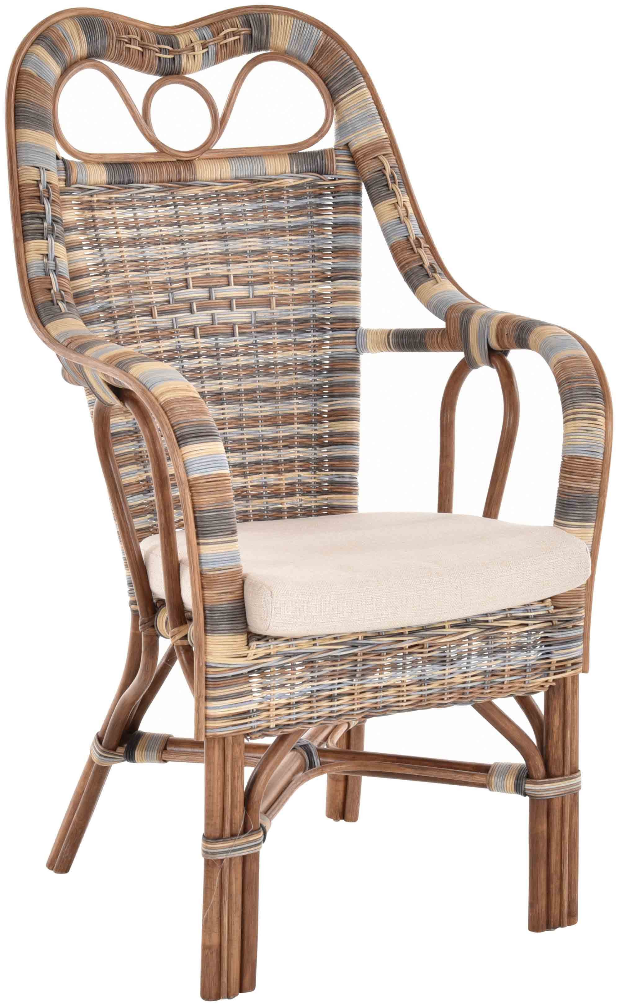 Krines Home Armlehnstuhl Rattansessel Wintergarten Sessel günstig online kaufen
