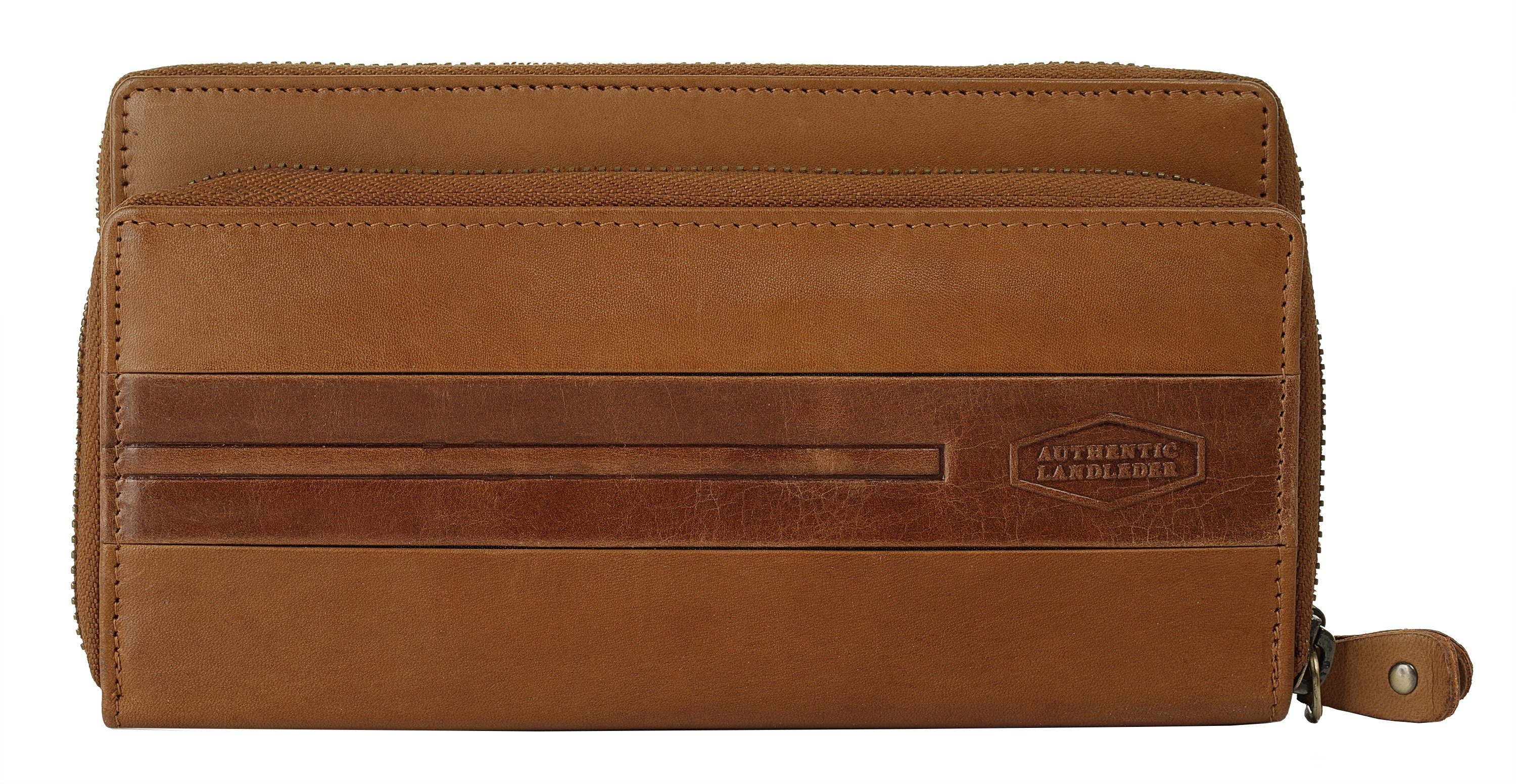 Landleder Geldbörse RFID, echt Leder