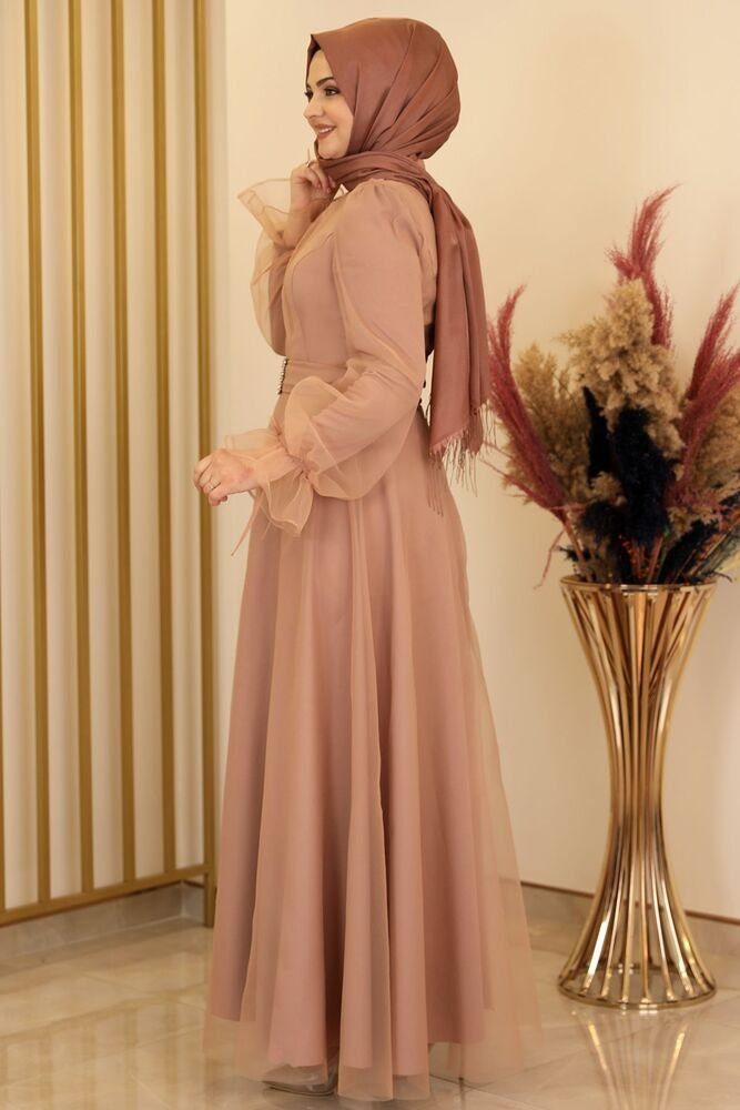 Modavitrini Abendkleid Damen Kleid langärmliges Maxikleid günstig online kaufen