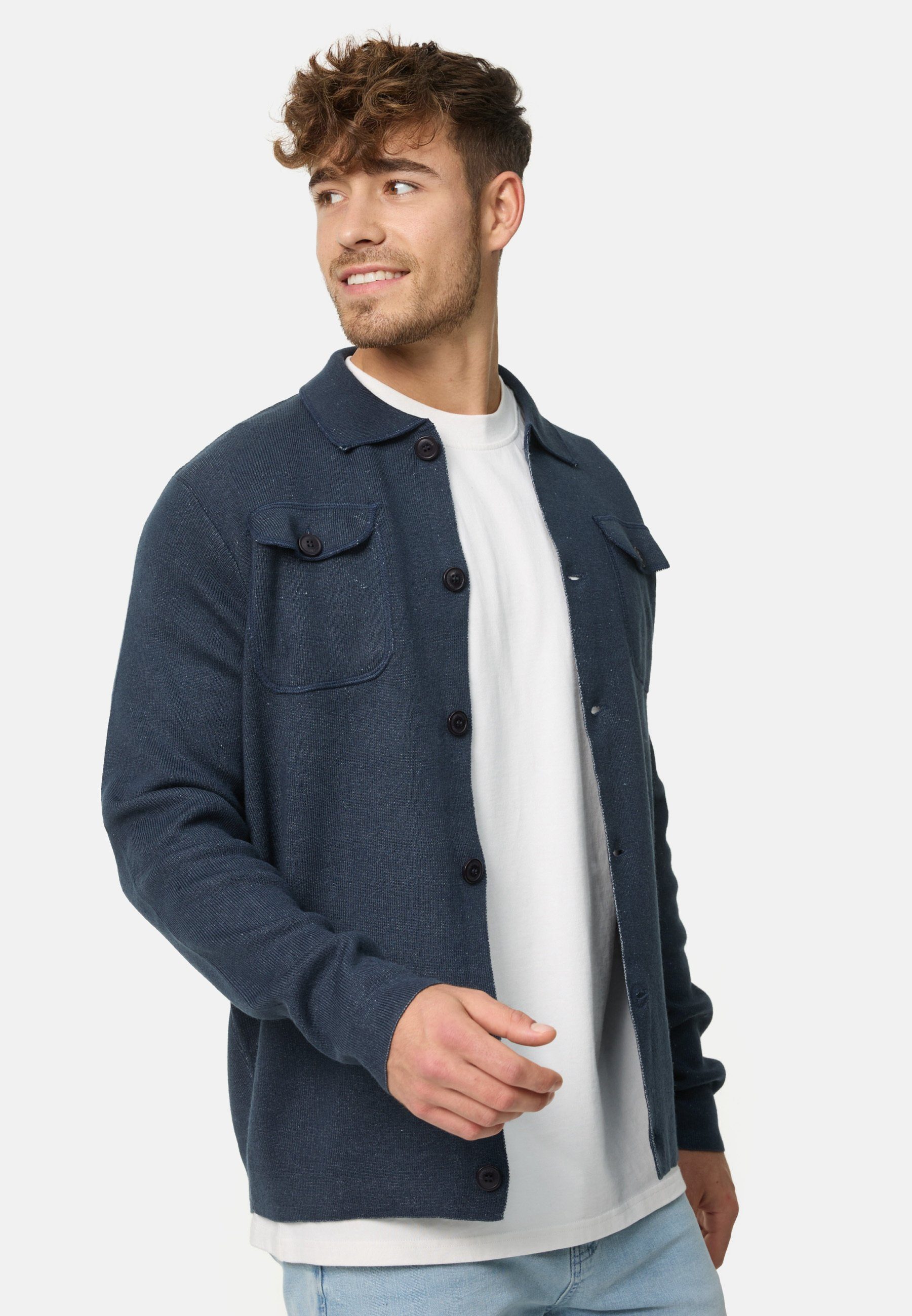 Navy Jeff Indicode Cardigan Bradshaw