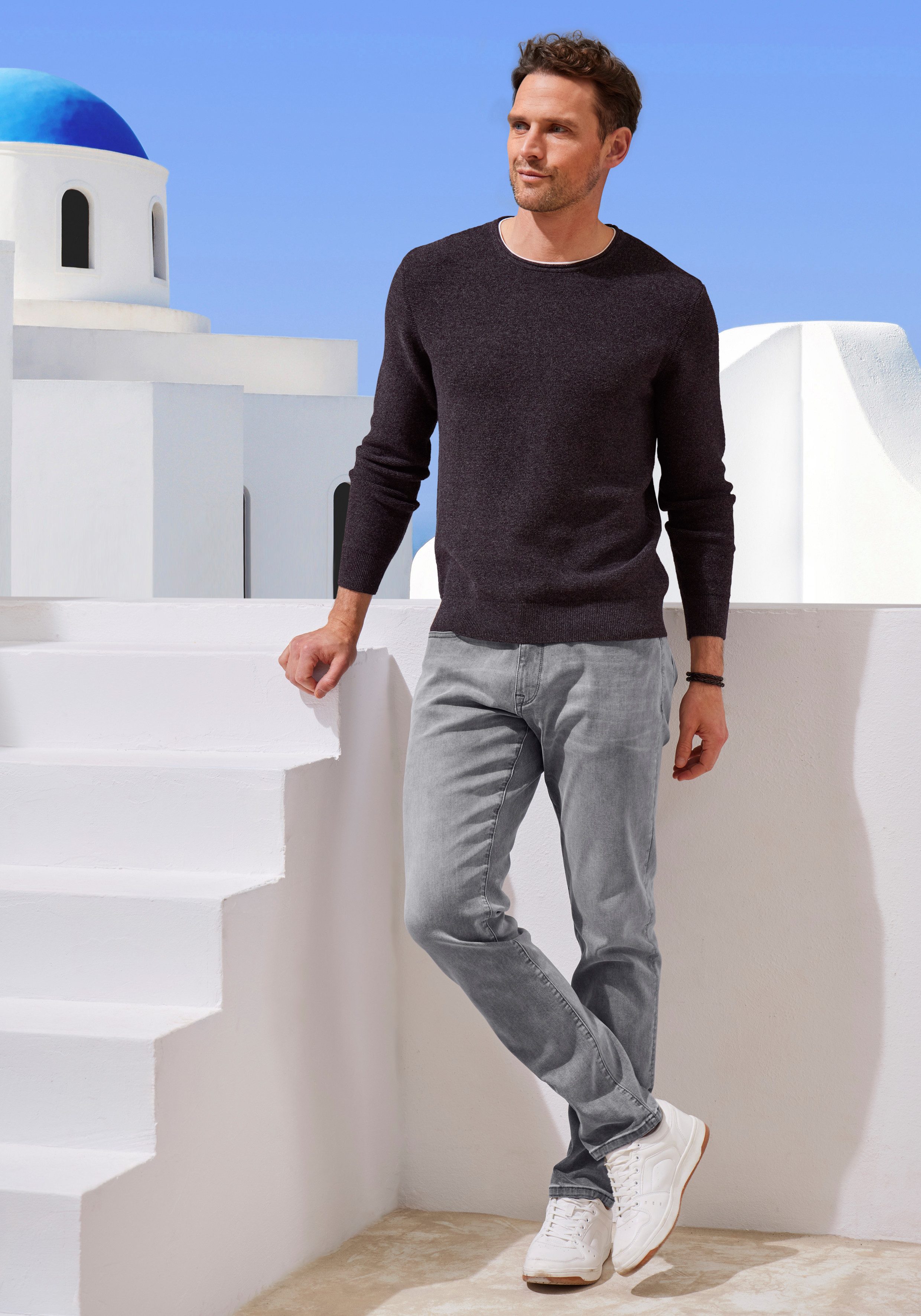 John Devin 5-Pocket-Jeans Straight-fit Jeans aus elastischer Denim-Qualität, in 3 Längen: 30 & 32 & 34 – Bild 5 von 5