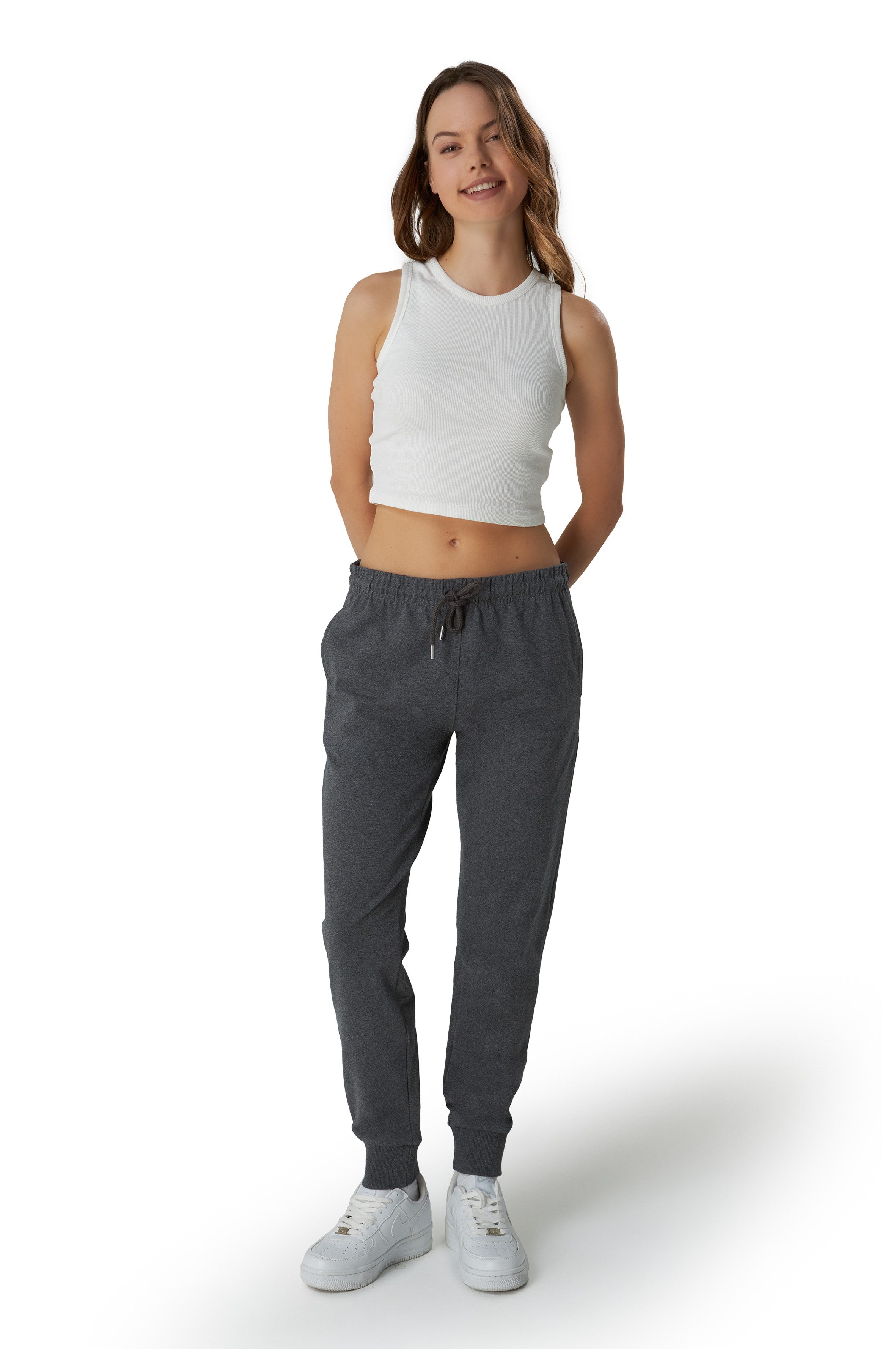 R-CAMP Sweathose Jogginghose Damen Baumwolle Slim günstig online kaufen
