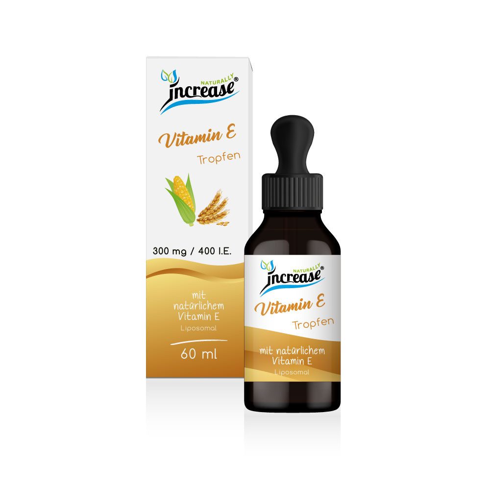 increase NATURALLY Liposomales Vitamin E - 300mg / 400 I.E. pro Tag Tropfen, 60 ml