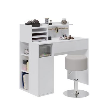 Vicco Schreibtisch Basteltischset Weiß mit Hocker