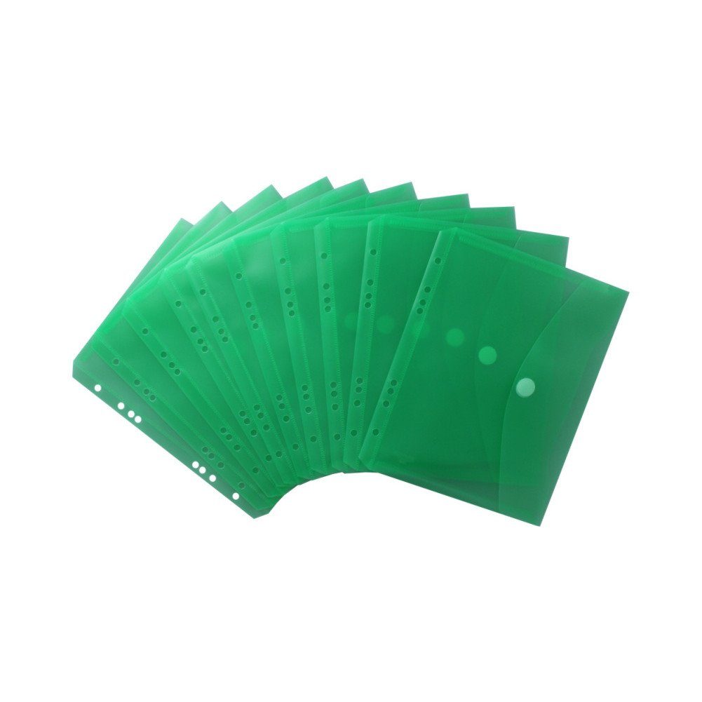 EXXO by HFP Organisationsmappe Dokumententaschen A5, aus PP (10-St), mit EURO-Lochung, Abheftrand, Klappe und Klettverschluss