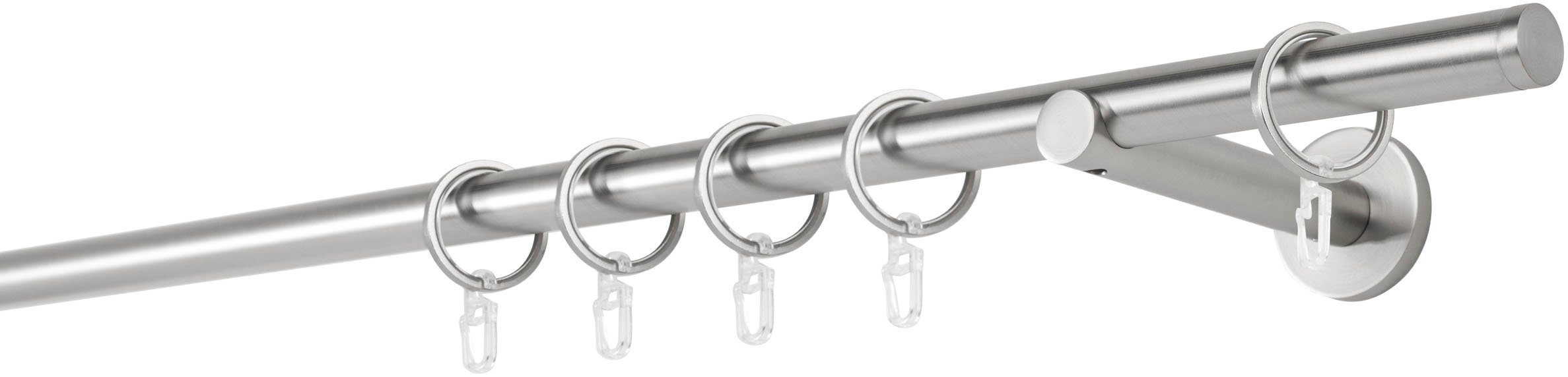 mydeco Gardinenstange 20mm Match Wandträger 12 cm, 1-läufig, Fixmaß, verschraubt