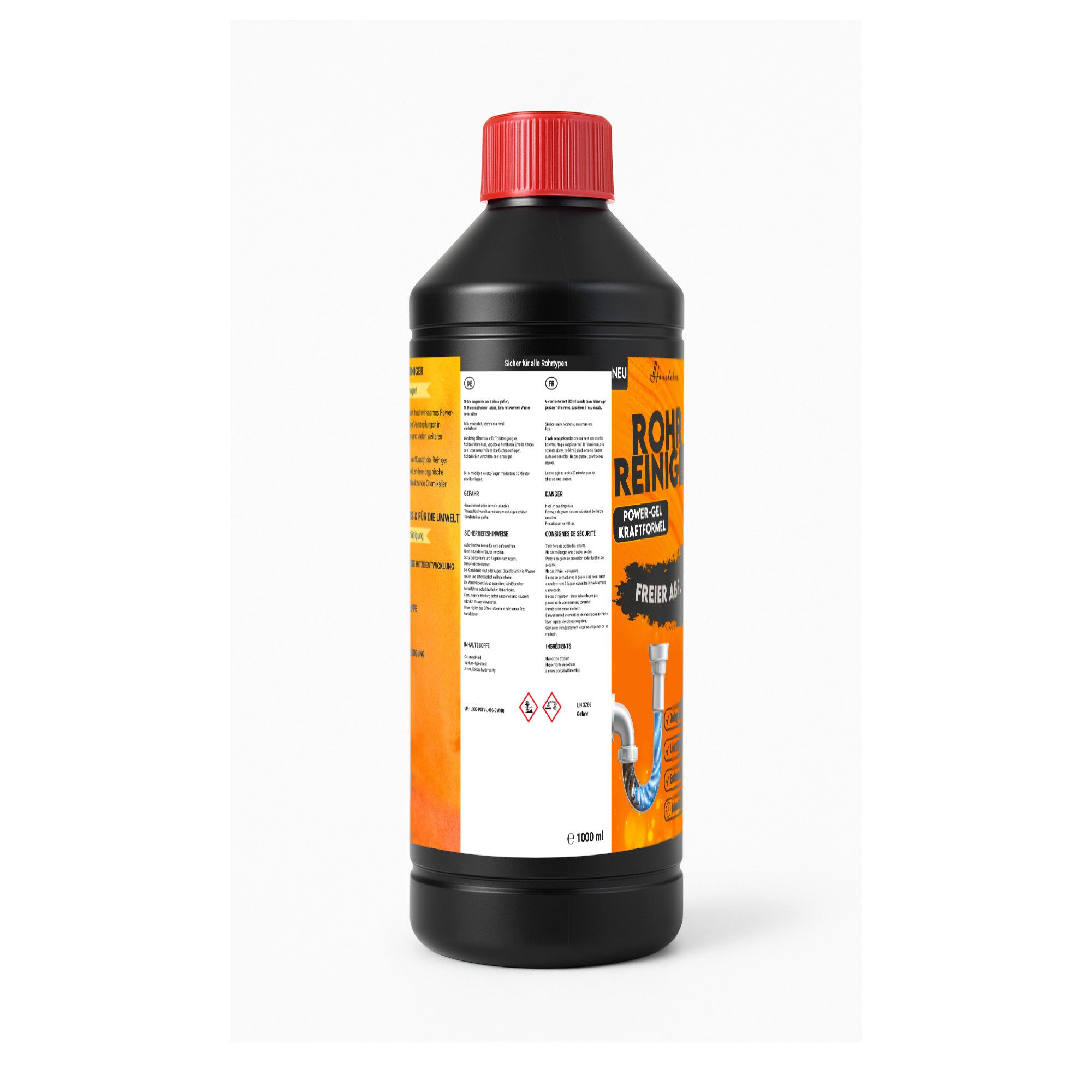 hausleben ausgussbecken Abflussreiniger, für Küche, Bad, entfernt verstopfung Rohrreiniger (1-St. 1x1000ml Abflussreiniger, Küche, Bad, entfernt verstopfung)