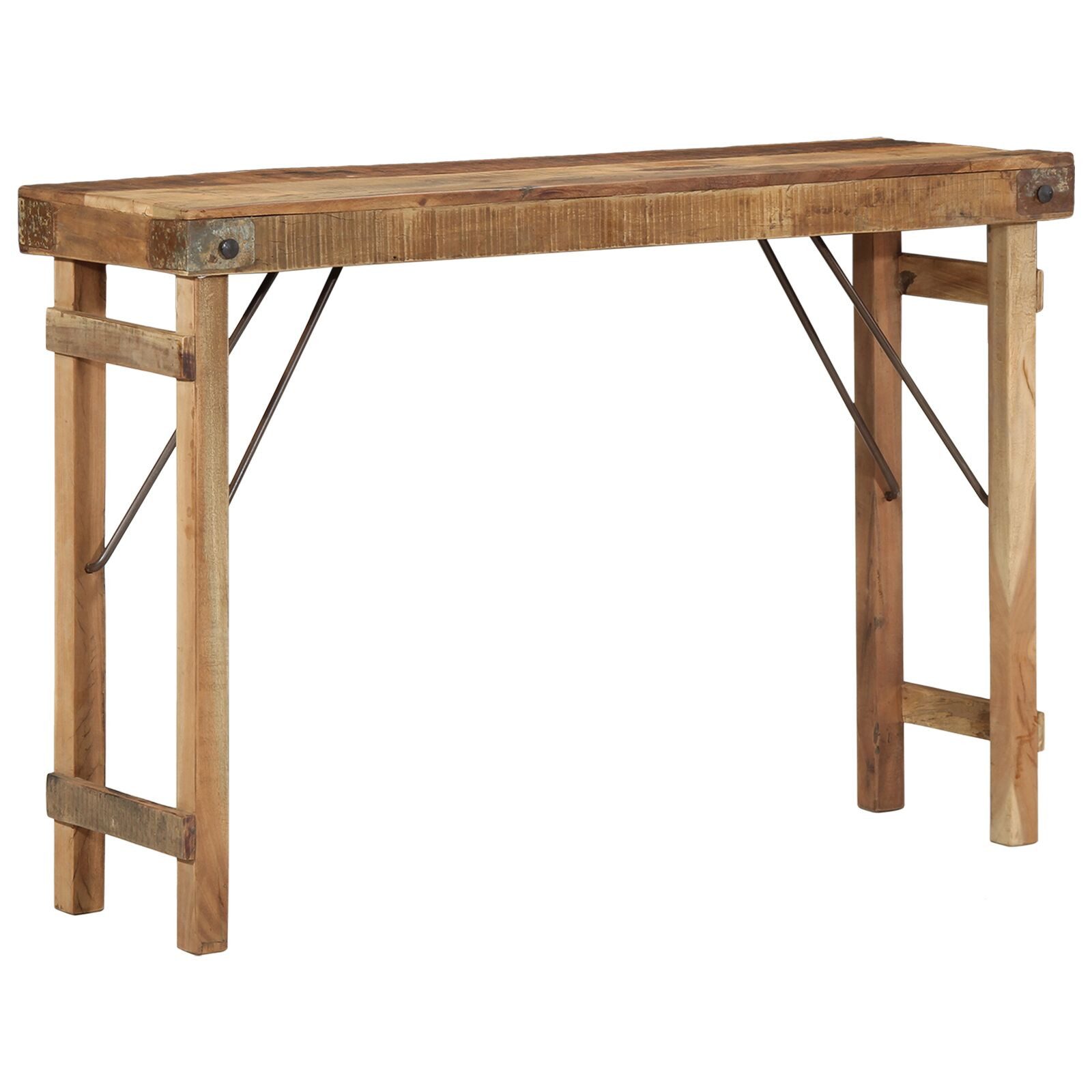vidaXL Beistelltisch Konsolentisch 110x35x76 cm Massivholz Recycled