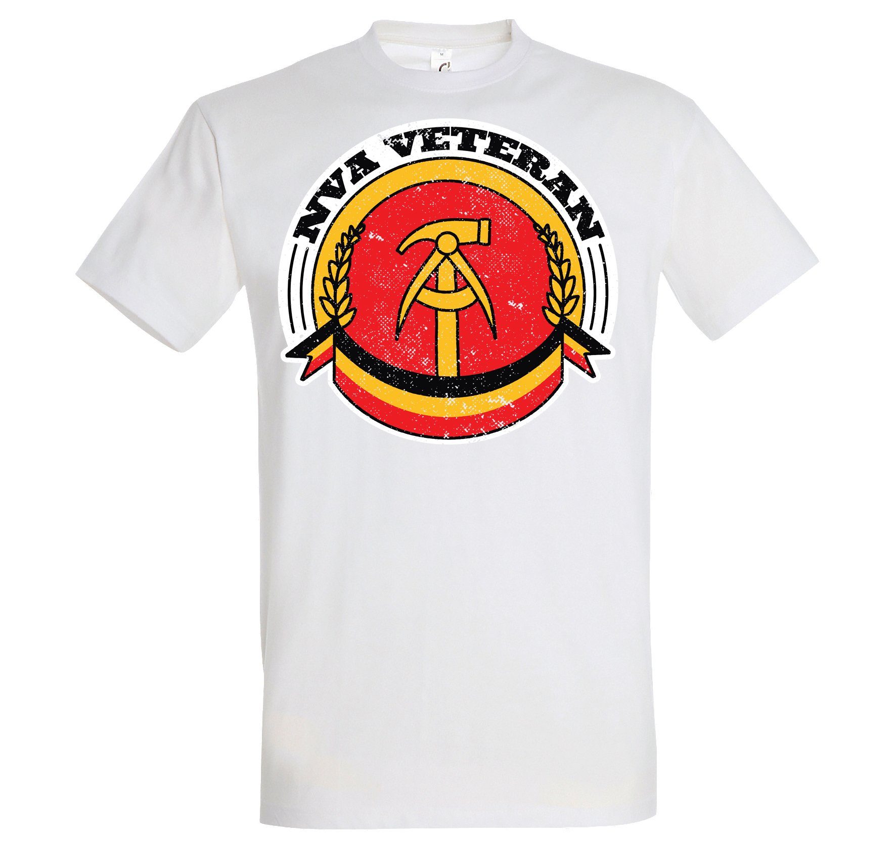 Weiß Frontprint trendigem Designz mit Herren T-Shirt Shirt Youth Veteran NVA