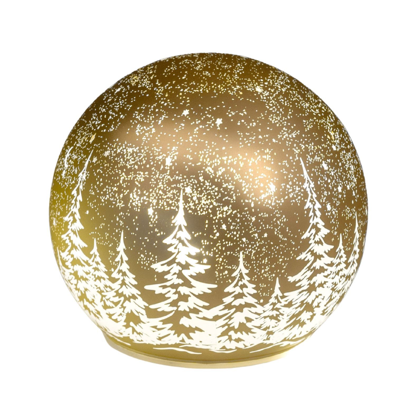 formano LED Kugelleuchte Winterwald, LED, Mit Timerfunktion, Gold, Winterwald, H: cm