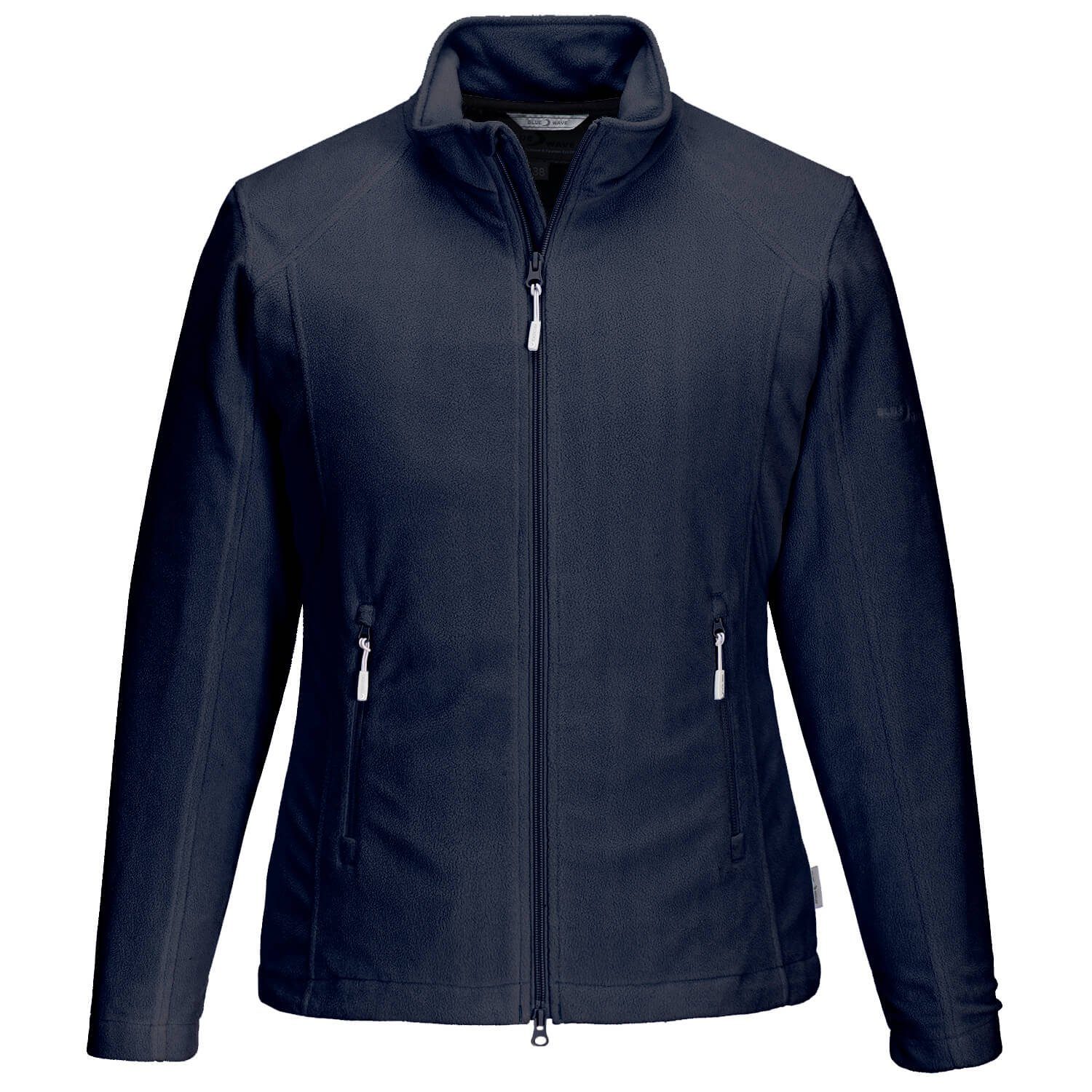 Blue Wave Fleecejacke Damen Jacke mit marine Stehkragen Leah und Tafetta-Innenfutter windfestem